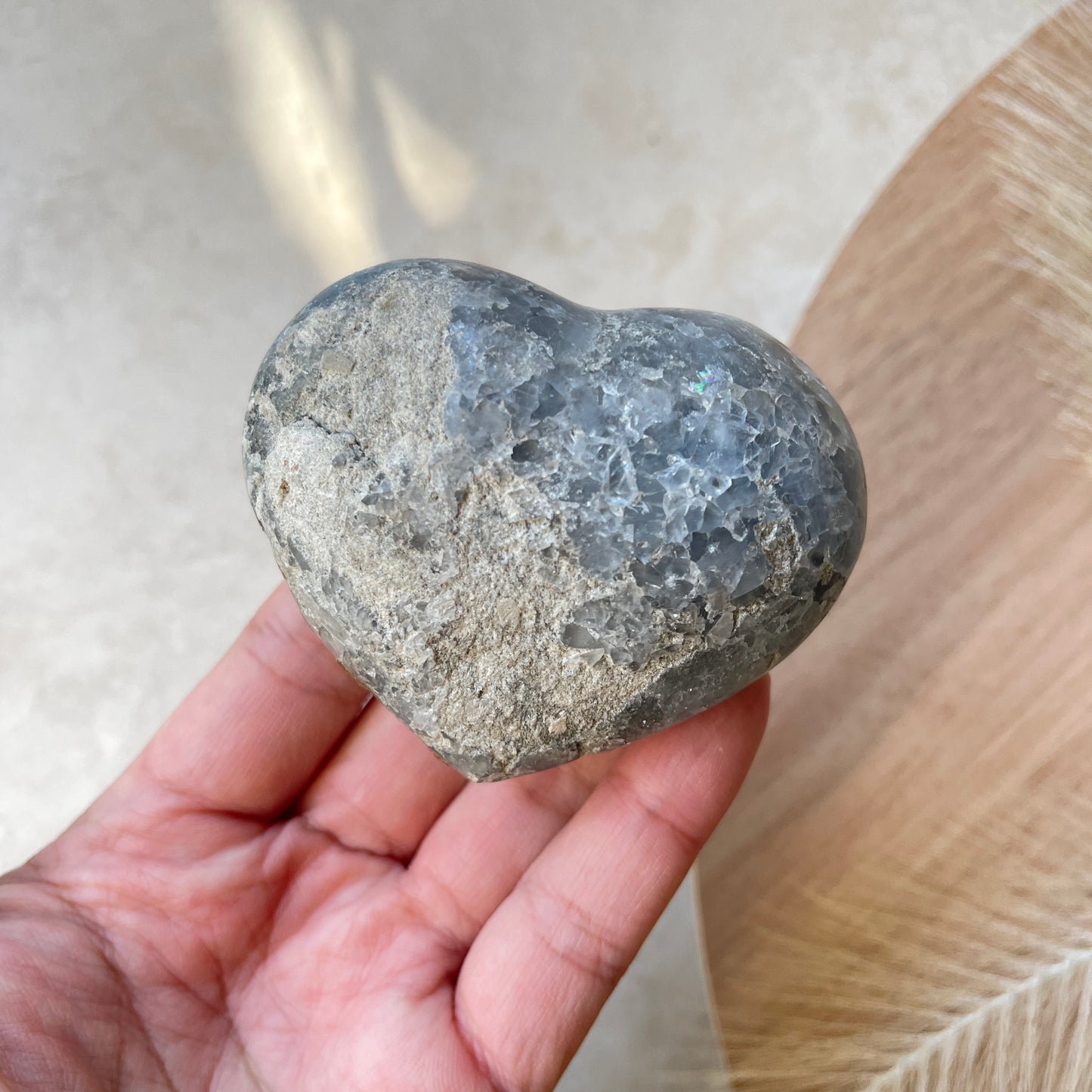 Celestite Heart Cluster