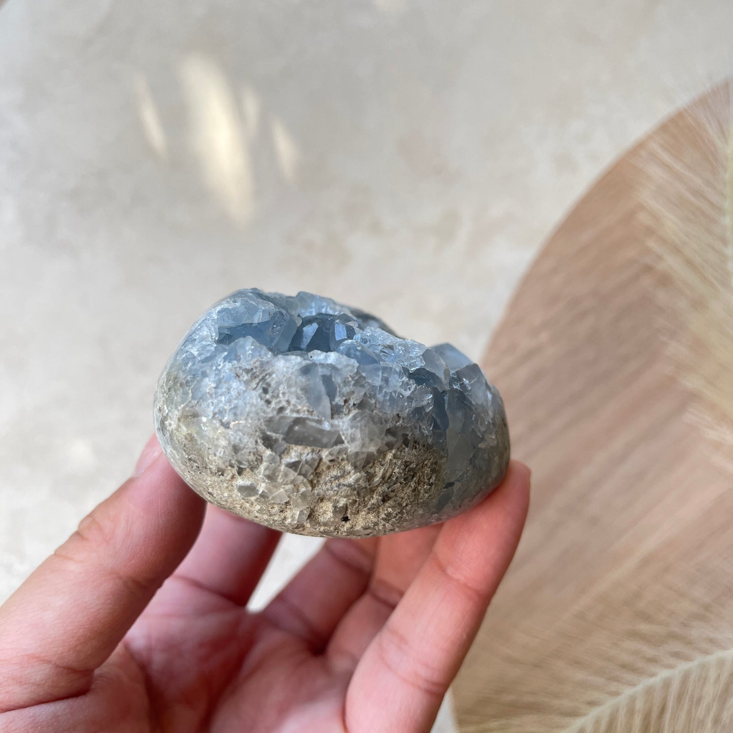 Celestite Heart Cluster