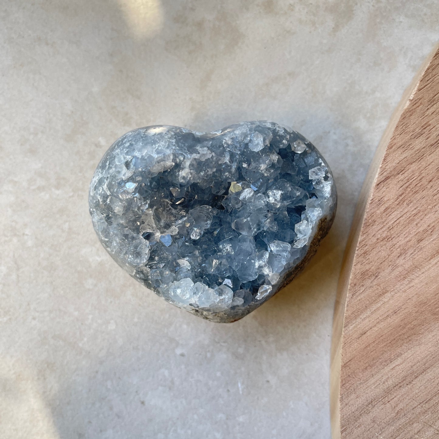 Celestite Heart Cluster