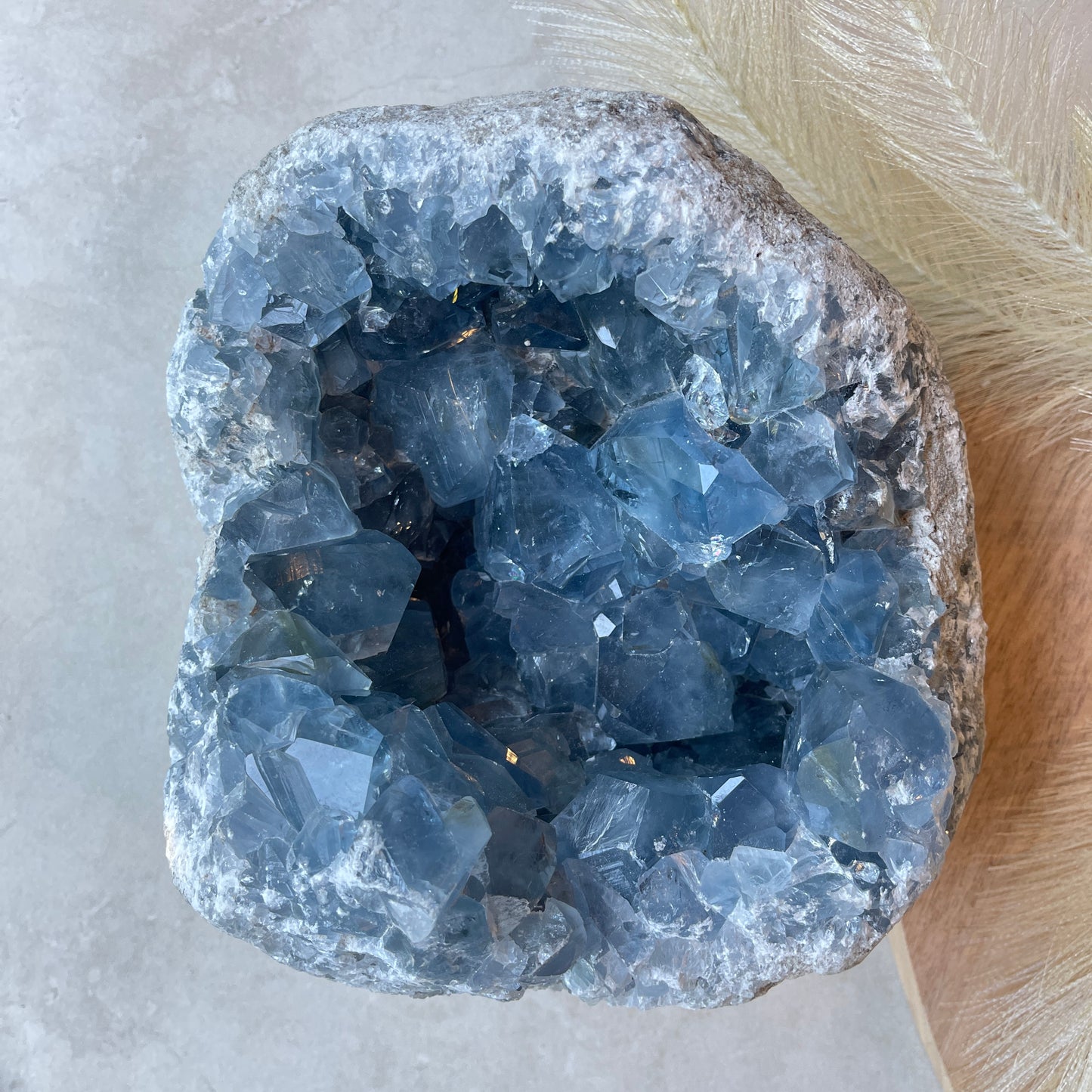 Celestite Cluster Geode