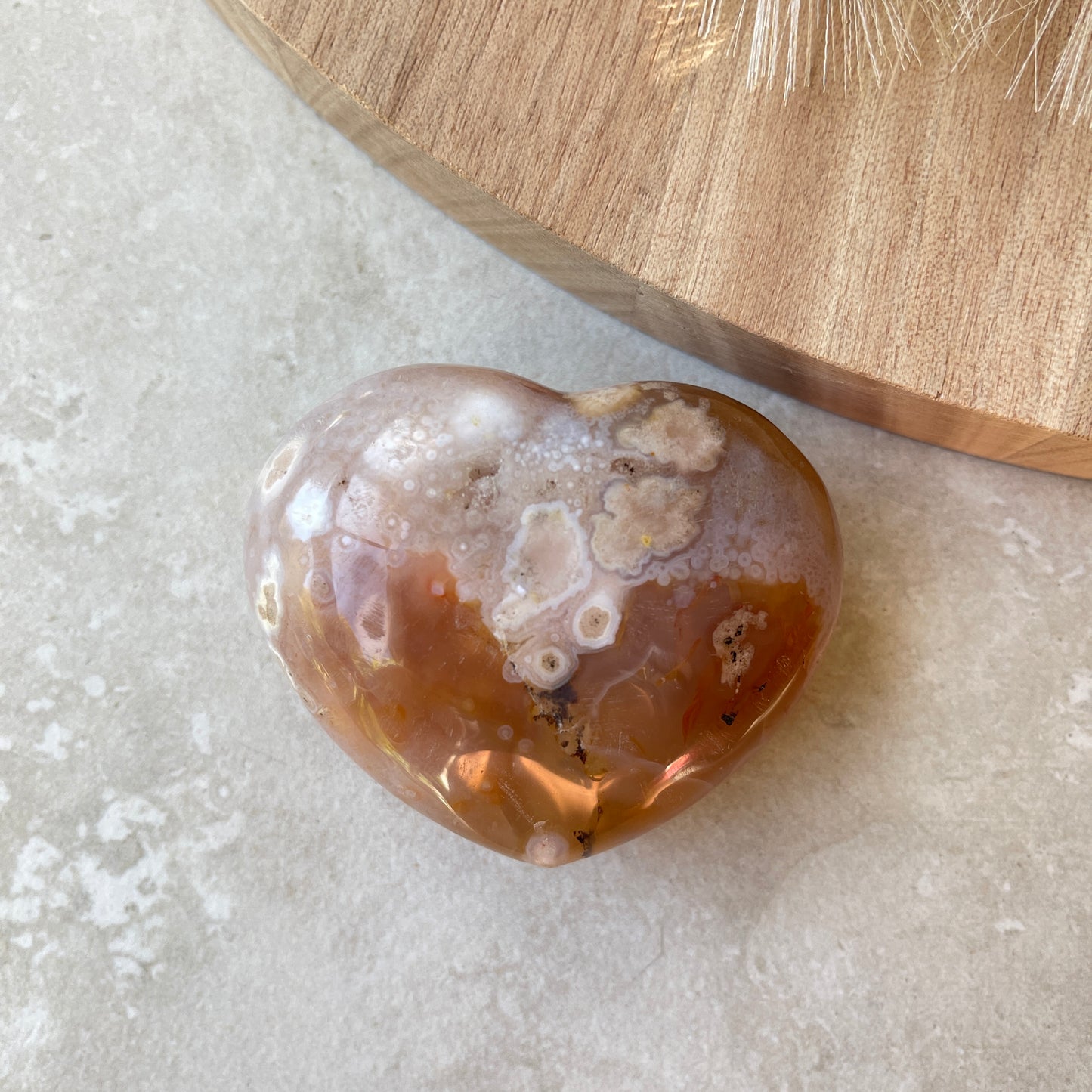 Flower Agate Heart