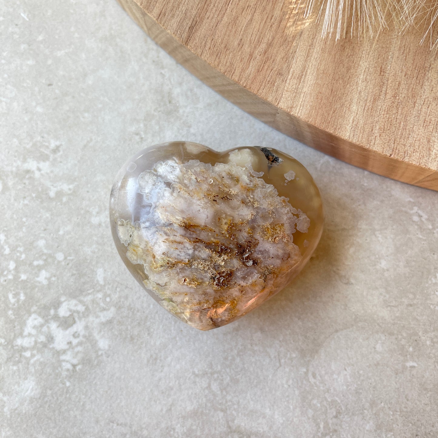 Flower Agate Heart