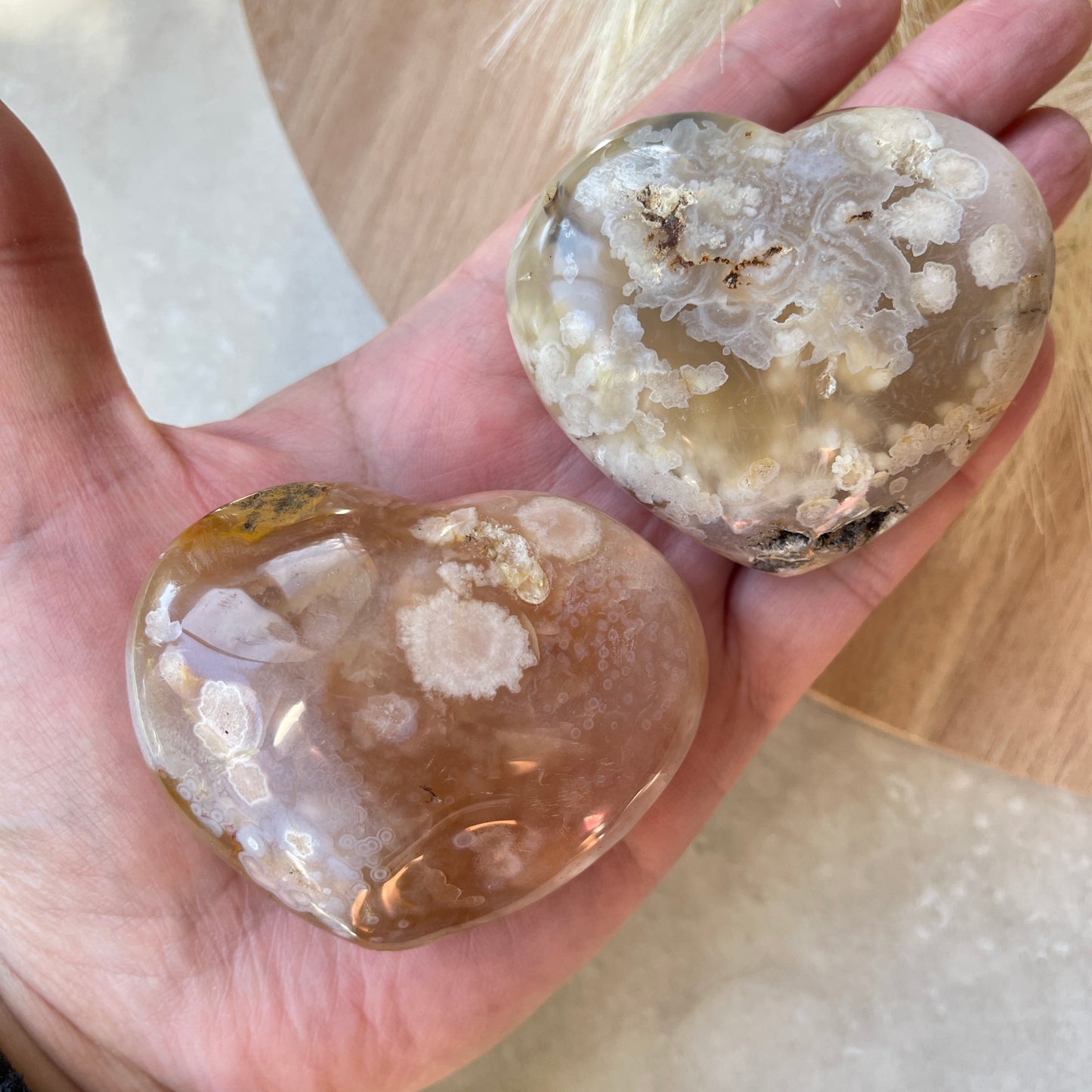 Flower Agate Heart