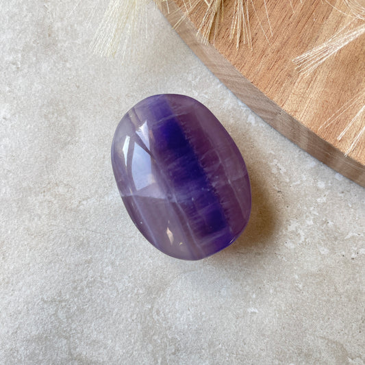 Purple Fluorite Palm Stone