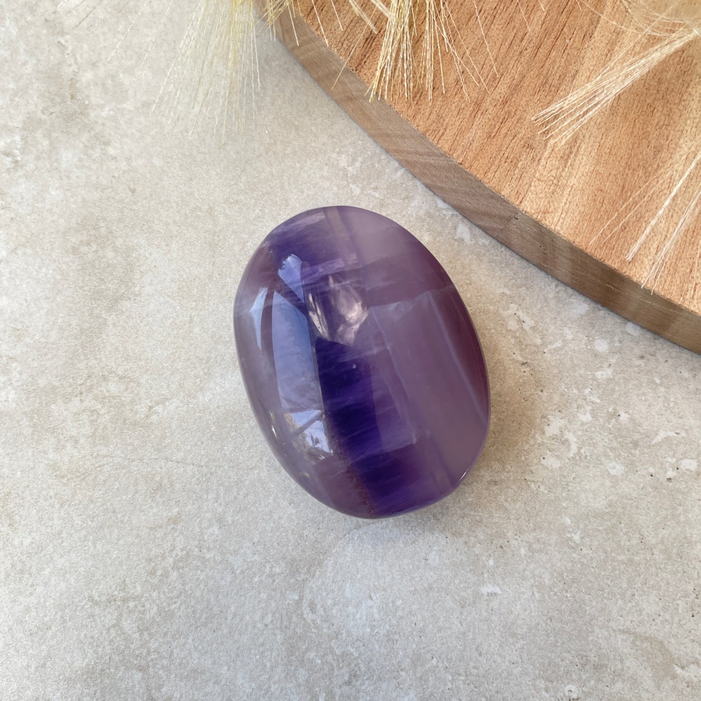 Purple Fluorite Palm Stone