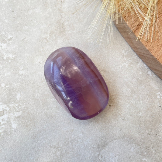 Purple Fluorite Palm Stone