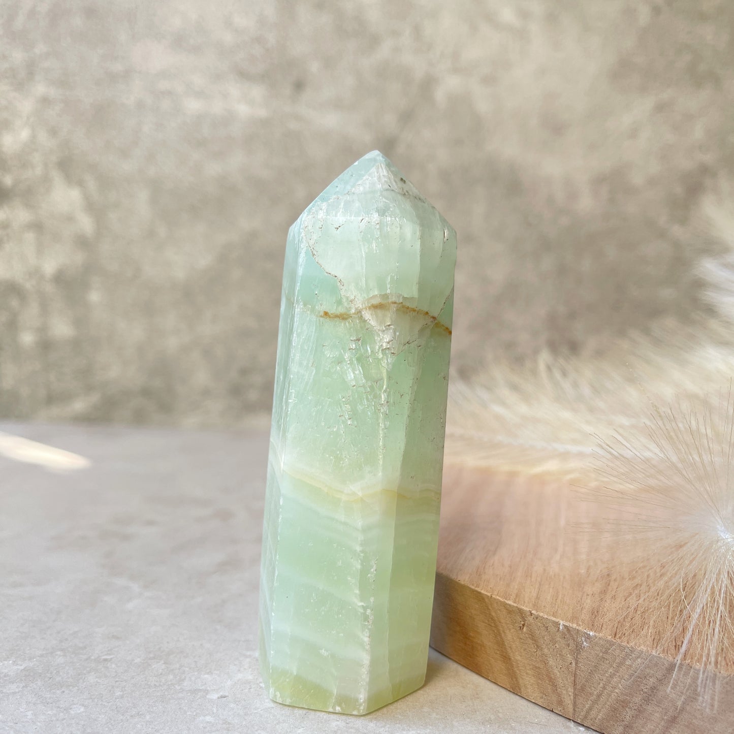 Green Calcite Point