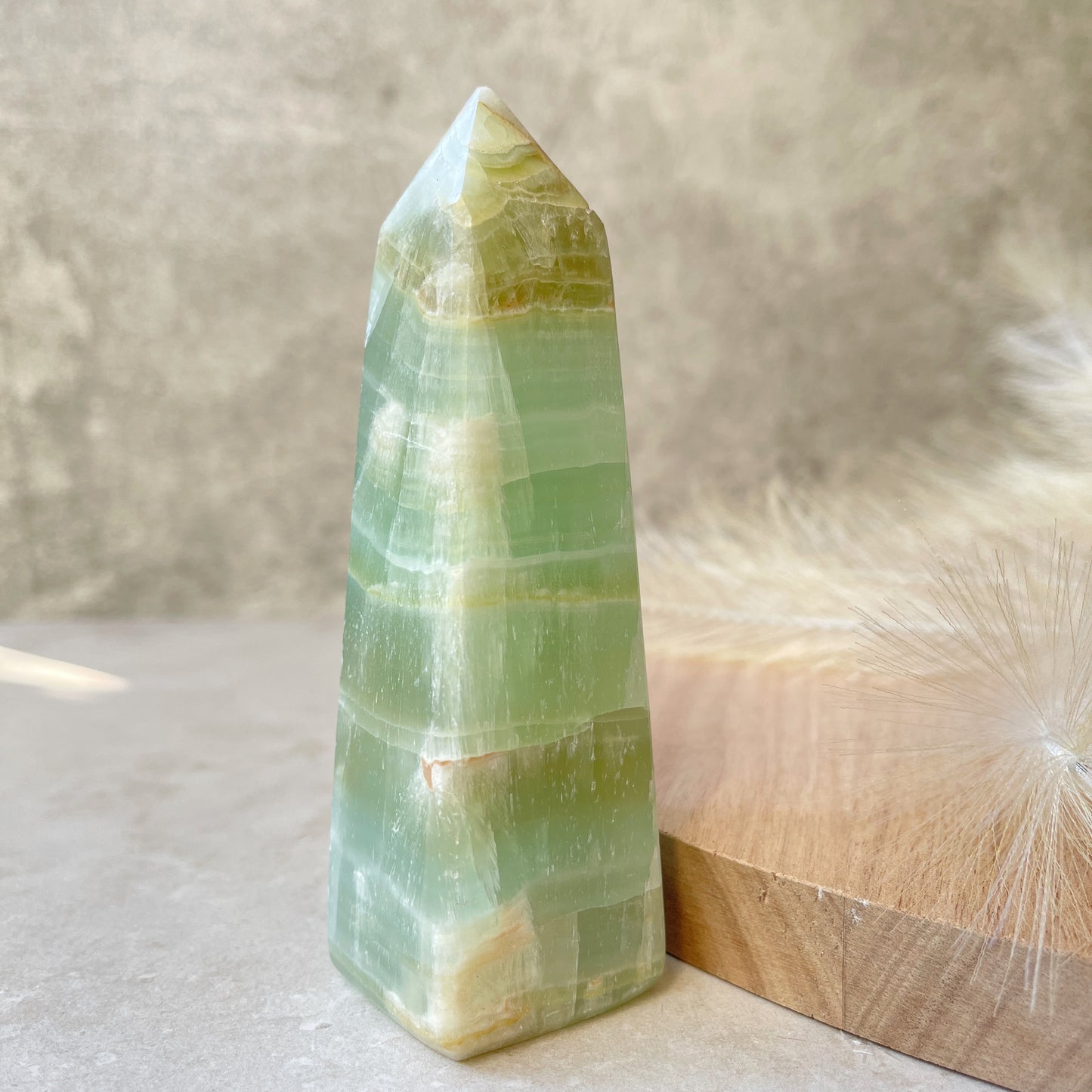 Green Calcite Point