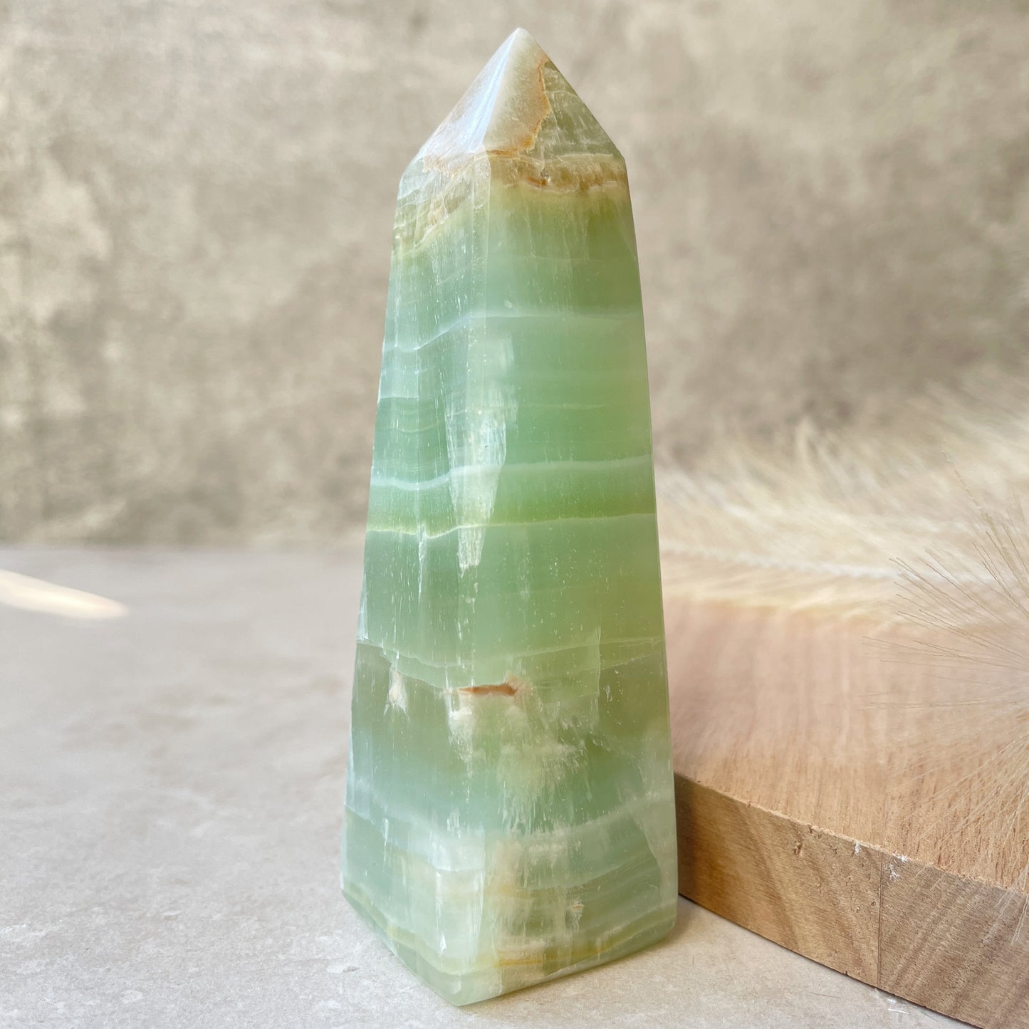 Green Calcite Point