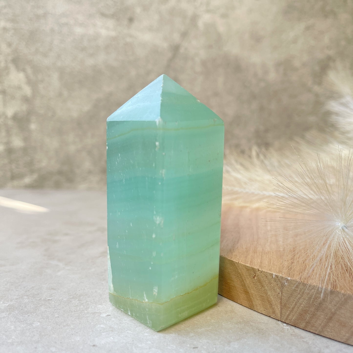 Green Calcite Point