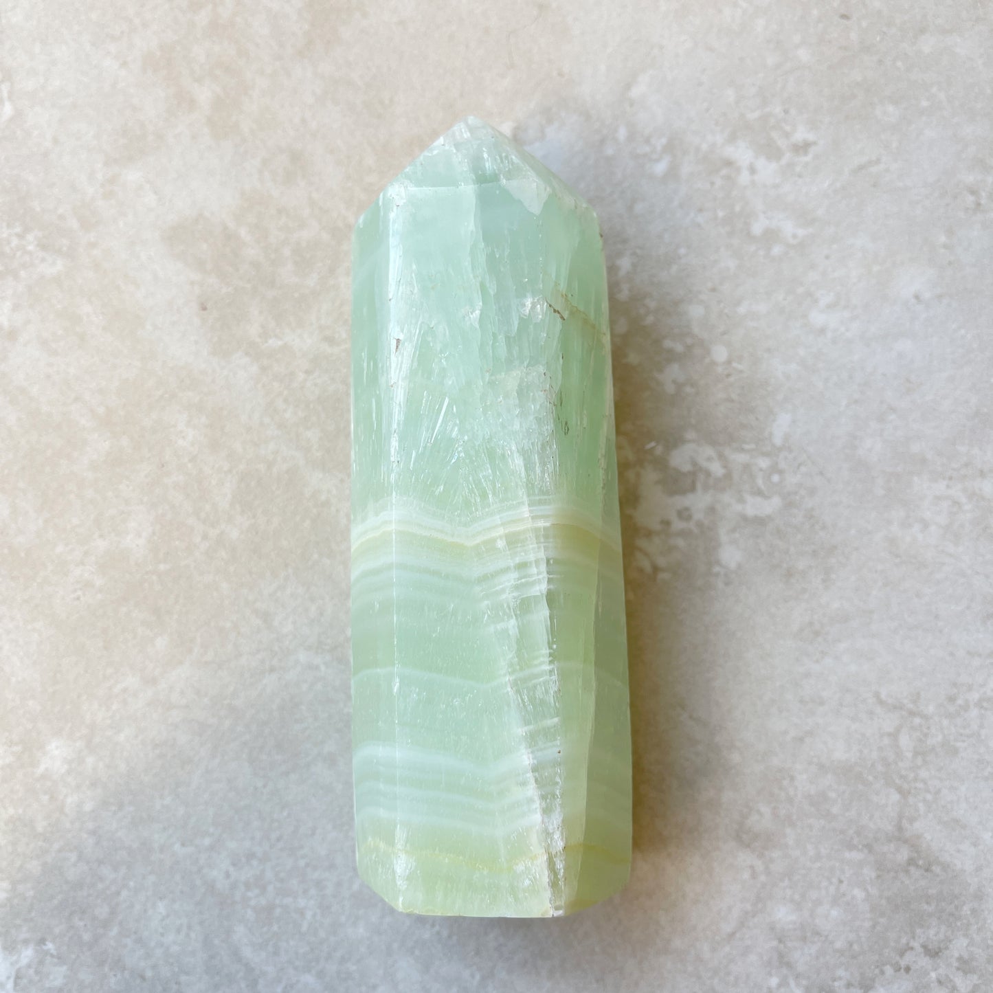 Green Calcite Point