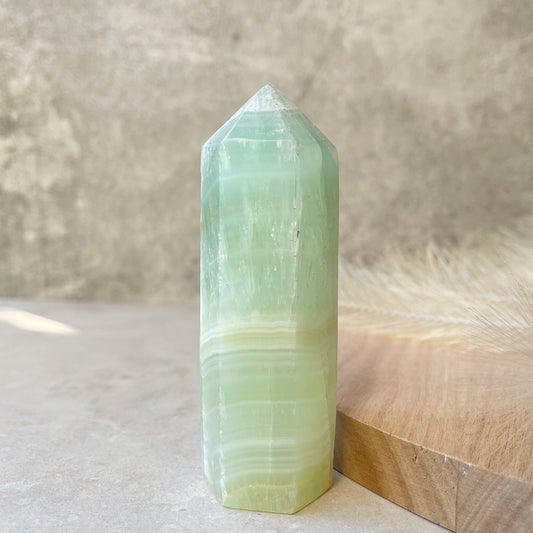 Green Calcite Point