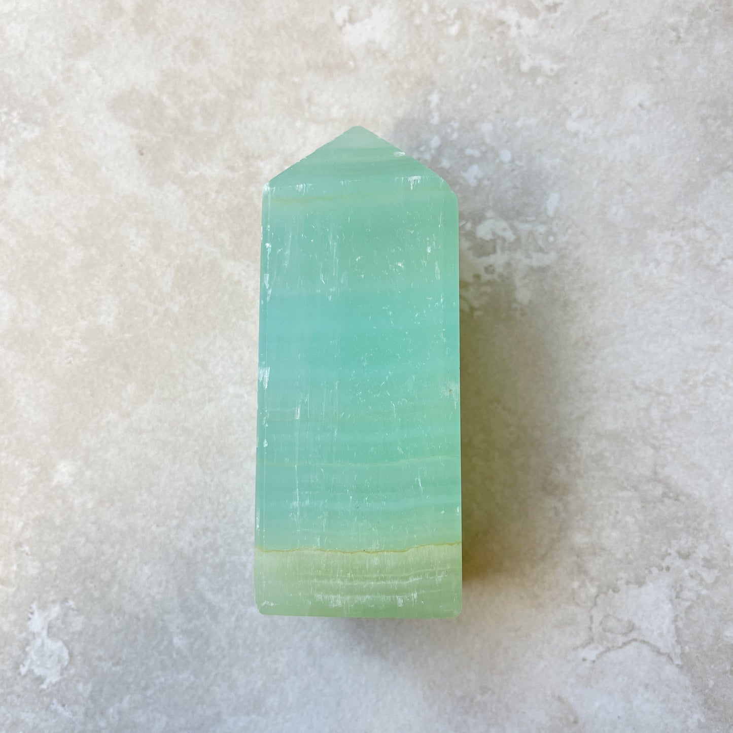 Green Calcite Point