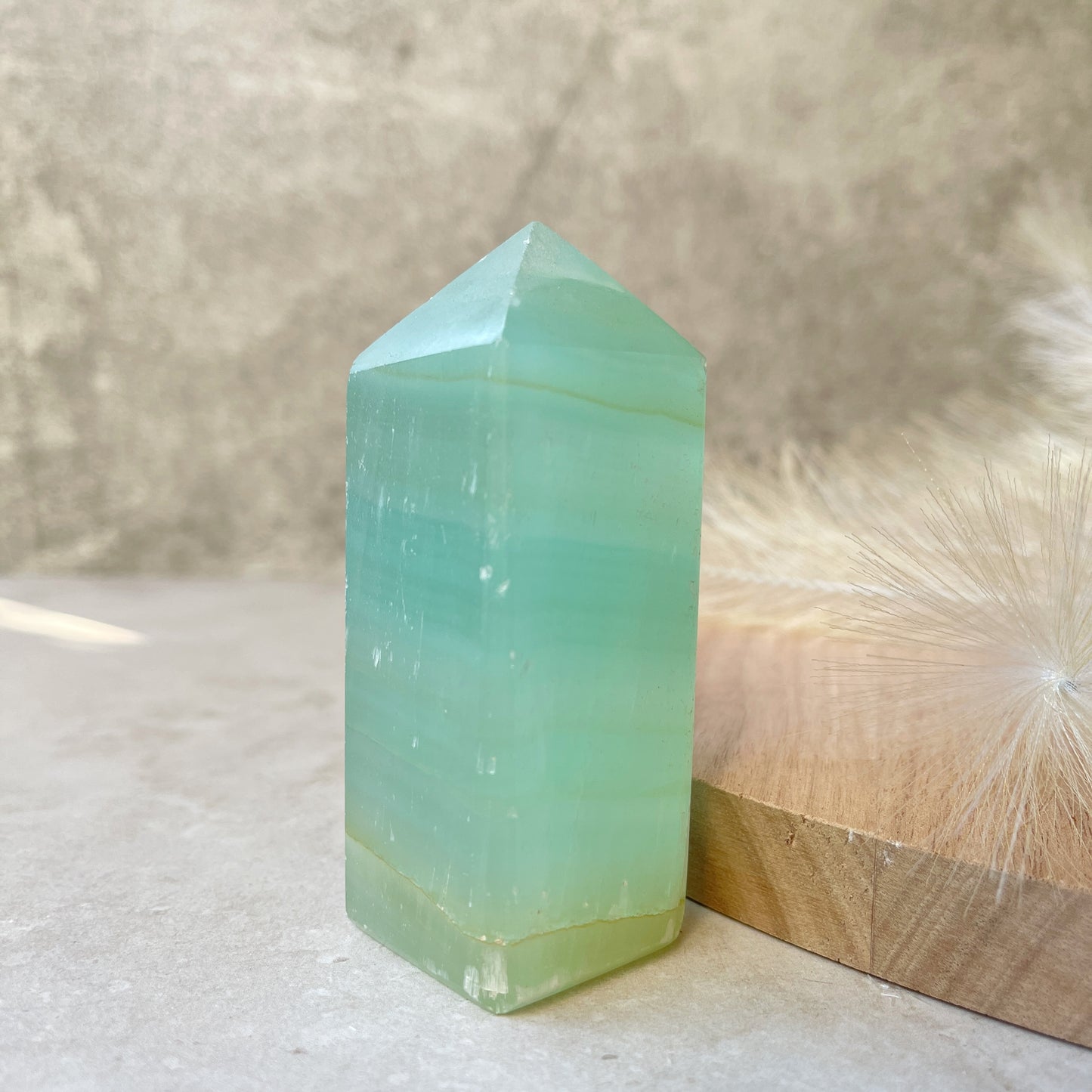 Green Calcite Point