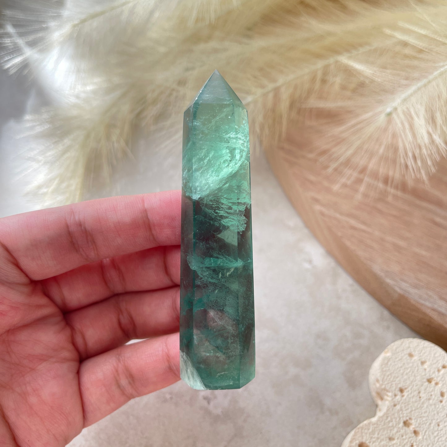 Green Fluorite Point