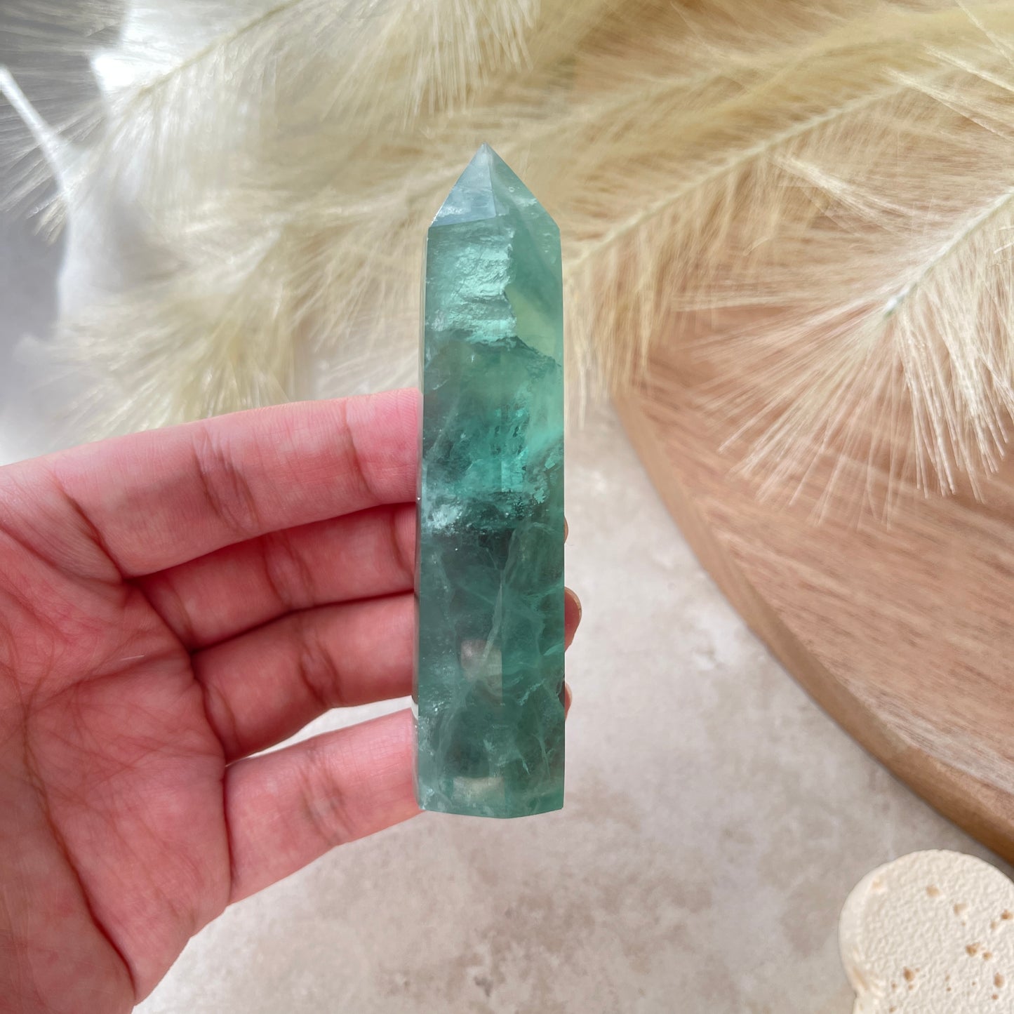 Green Fluorite Point