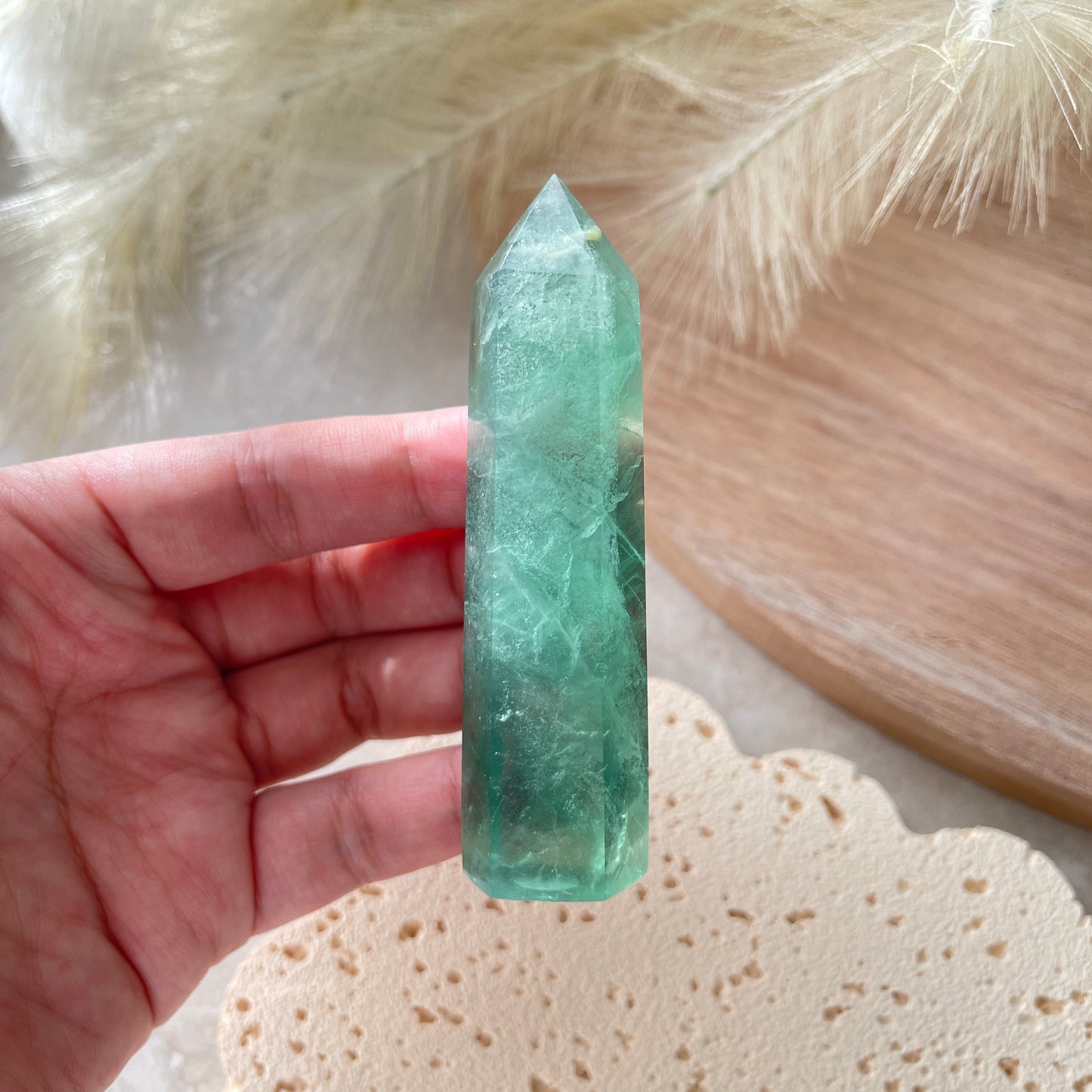 Green Fluorite Point