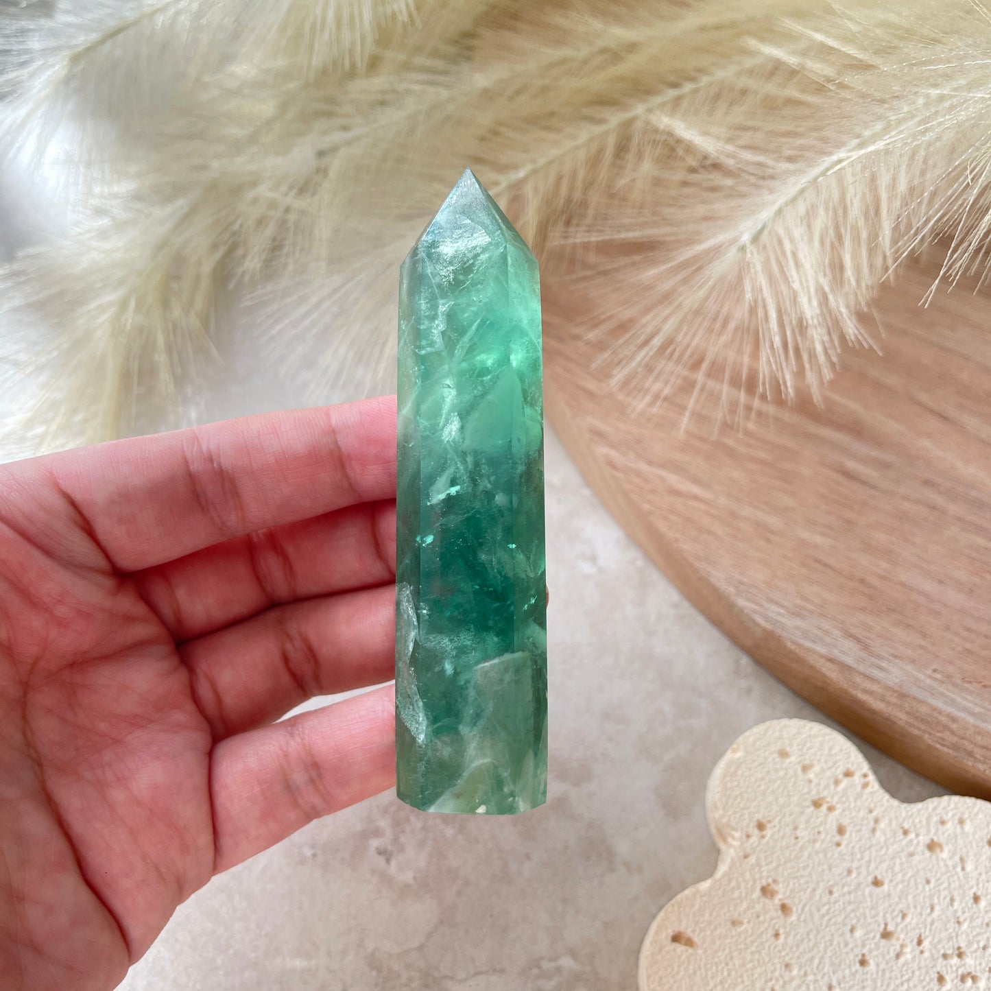 Green Fluorite Point