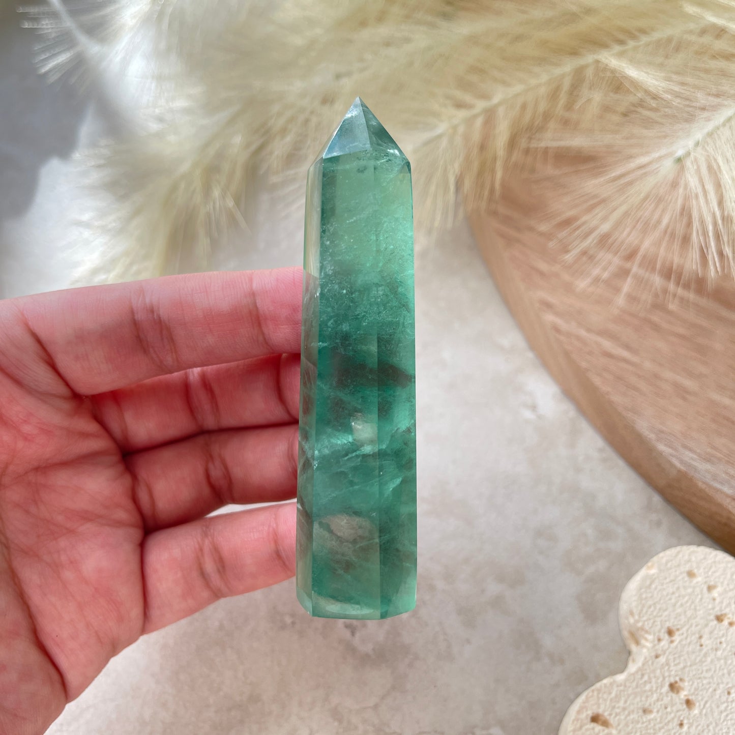 Green Fluorite Point