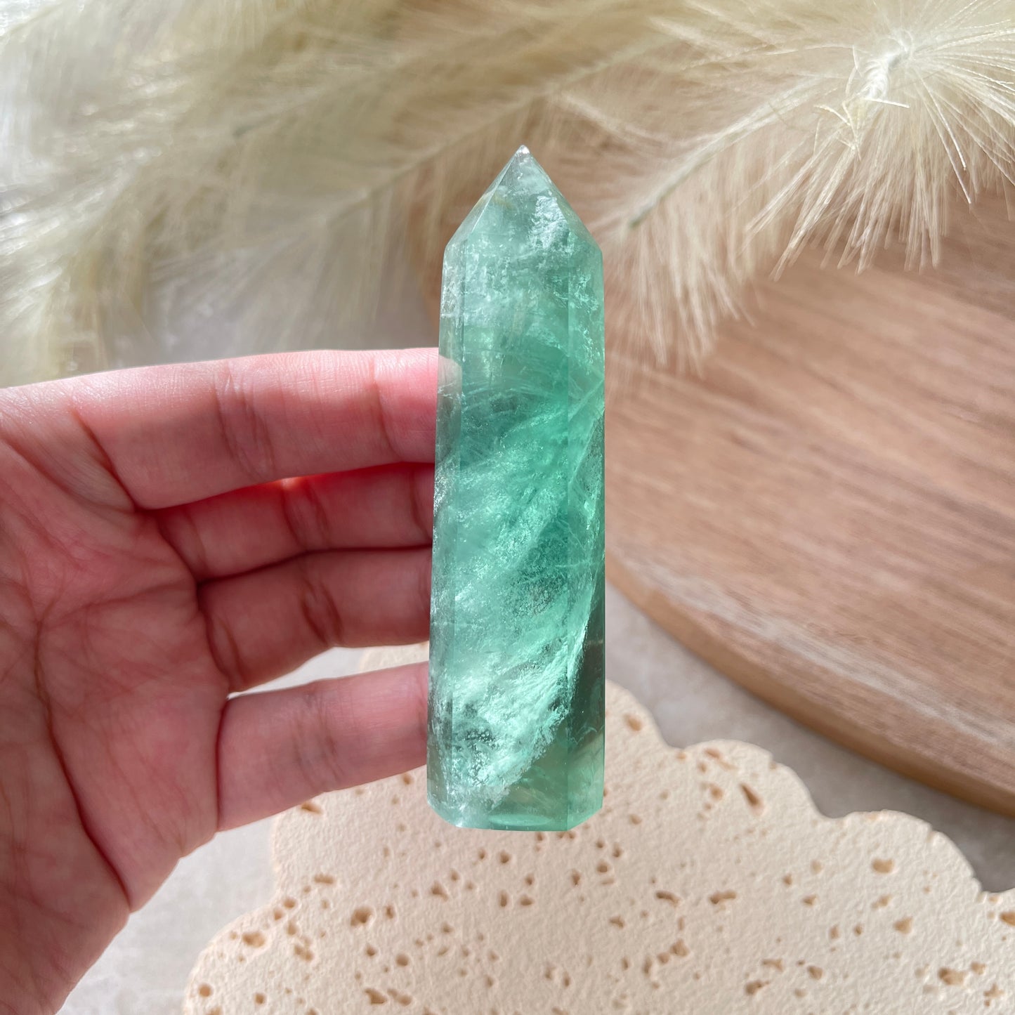 Green Fluorite Point