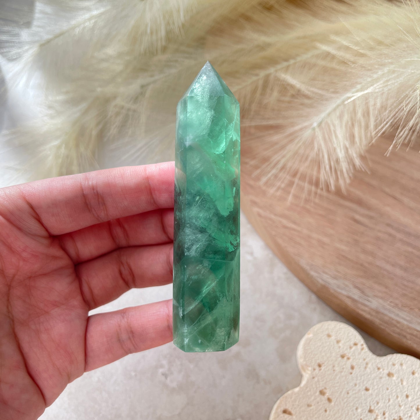 Green Fluorite Point