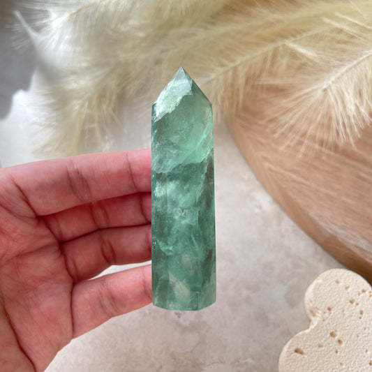 Green Fluorite Point