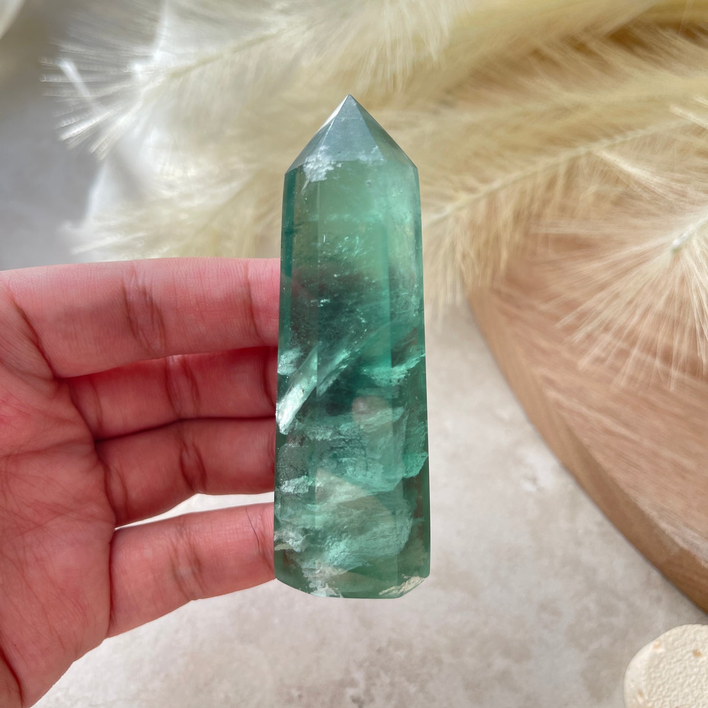 Green Fluorite Point