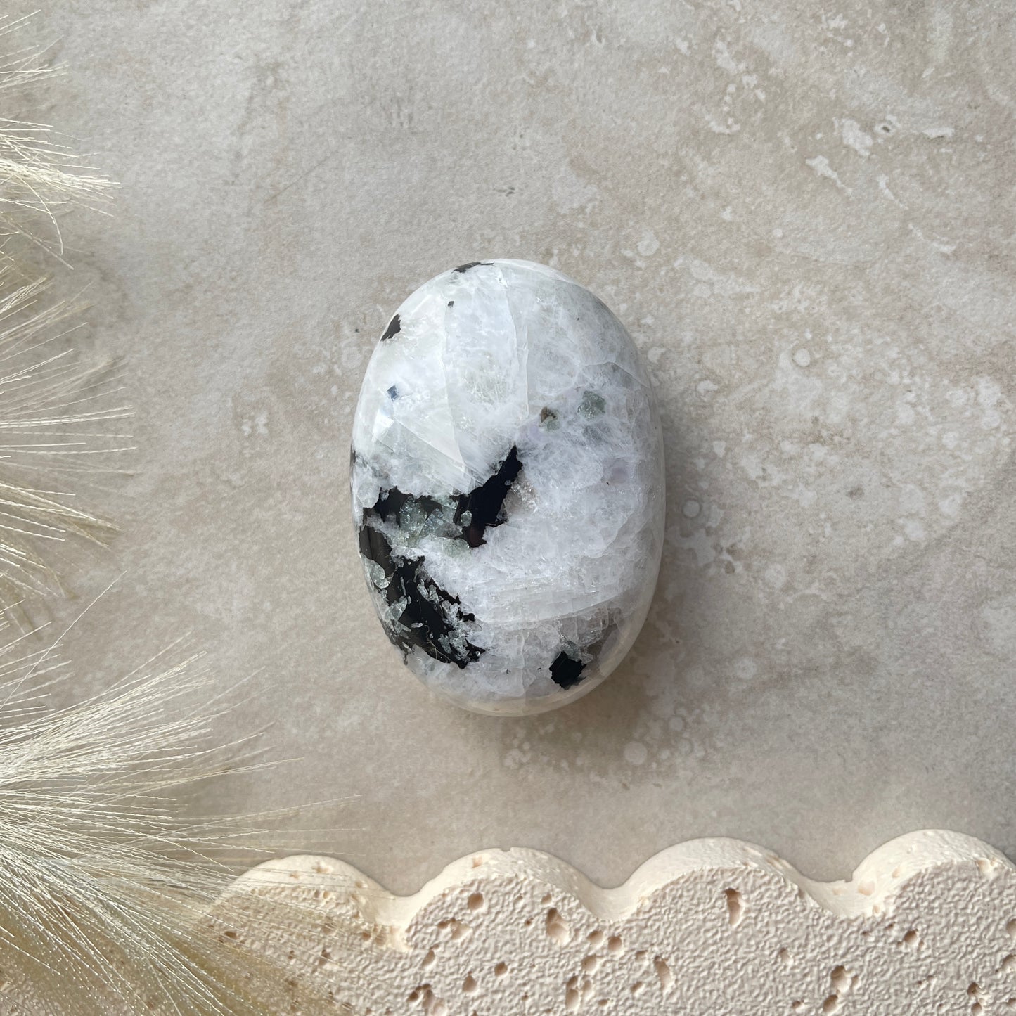 Moonstone Palm Stone