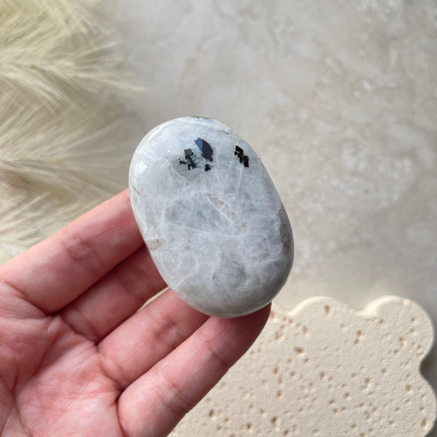 Moonstone Palm Stone