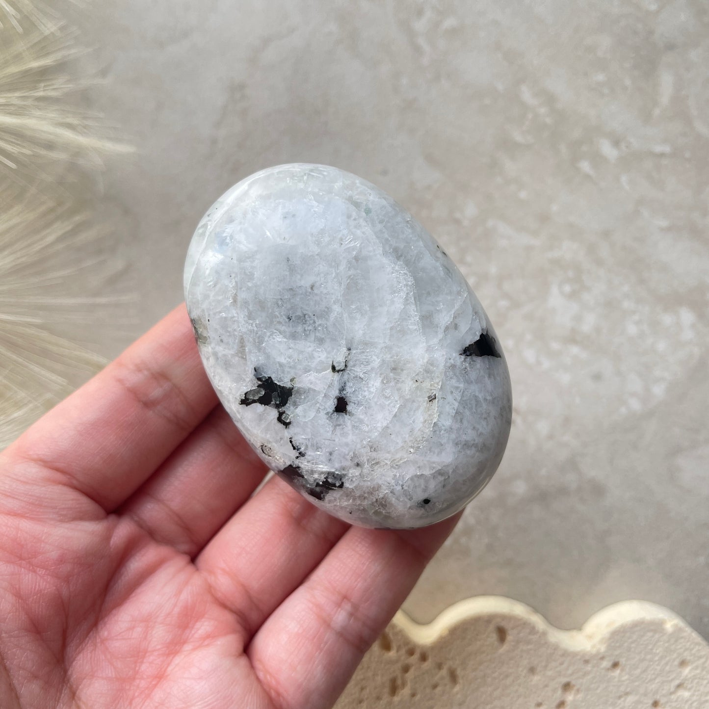 Moonstone Palm Stone