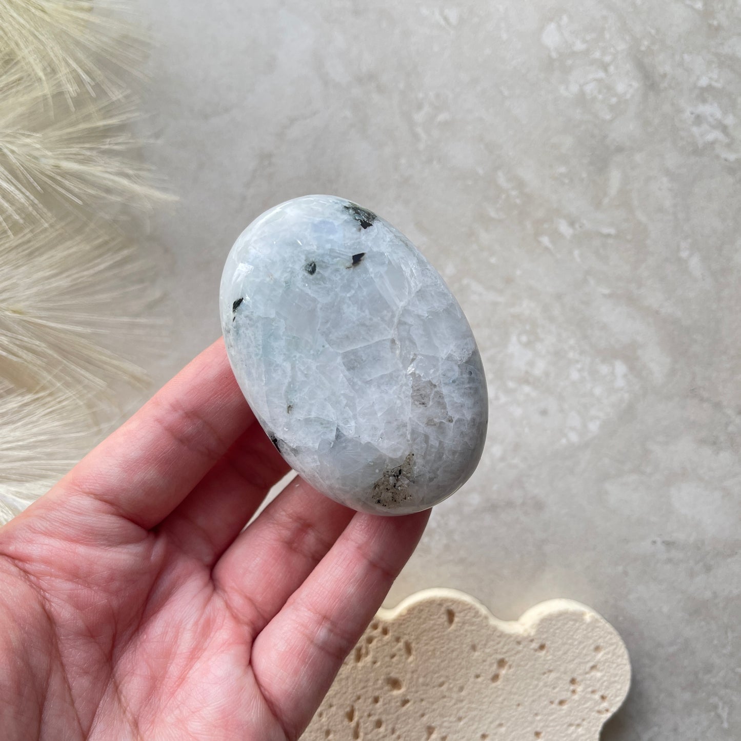 Moonstone Palm Stone