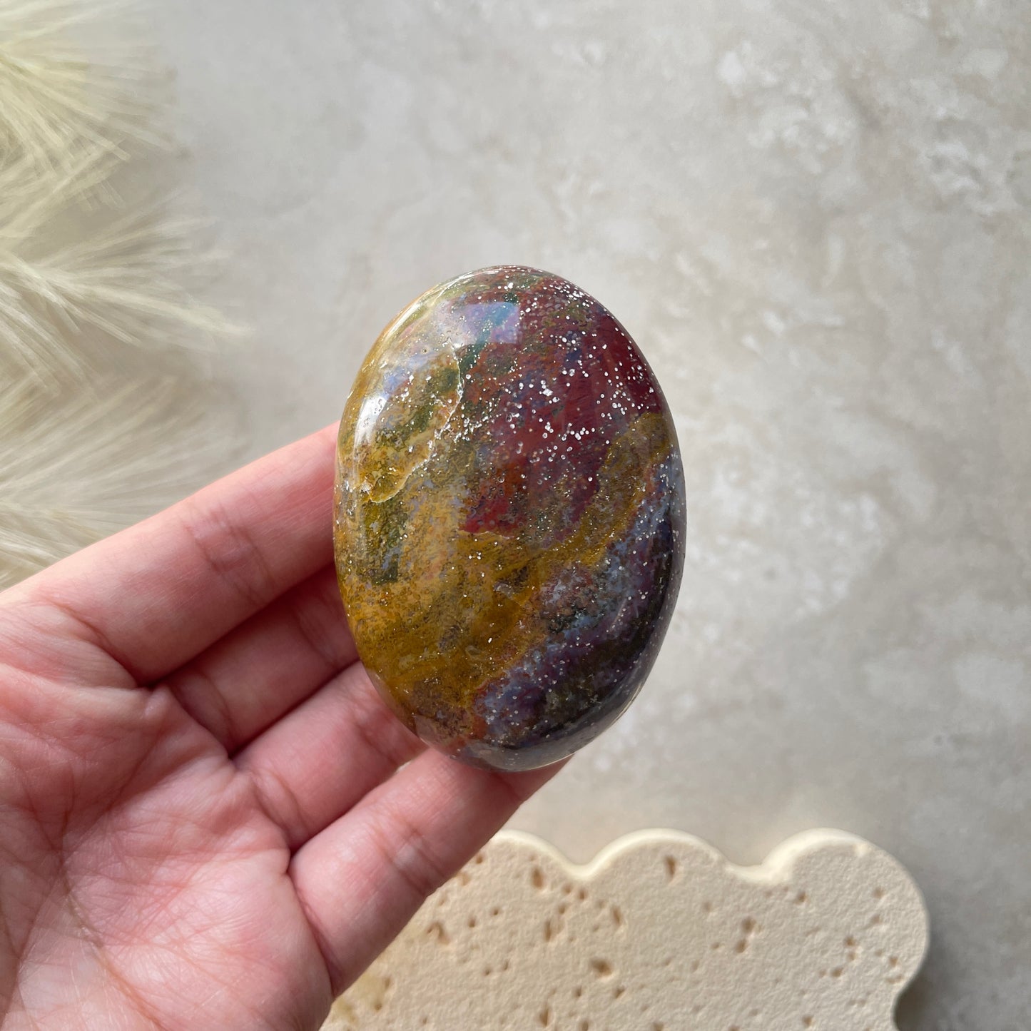 Ocean Jasper Palm Stone