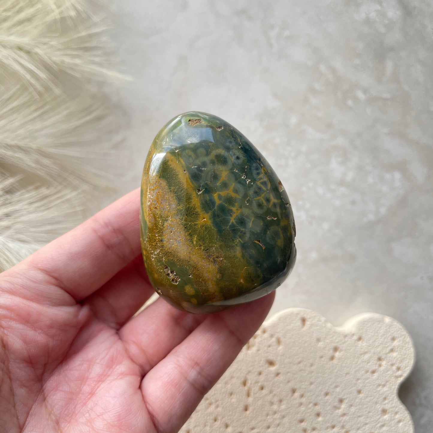 Ocean Jasper Palm Stone