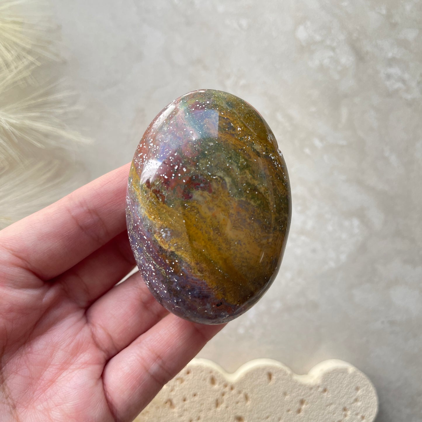 Ocean Jasper Palm Stone