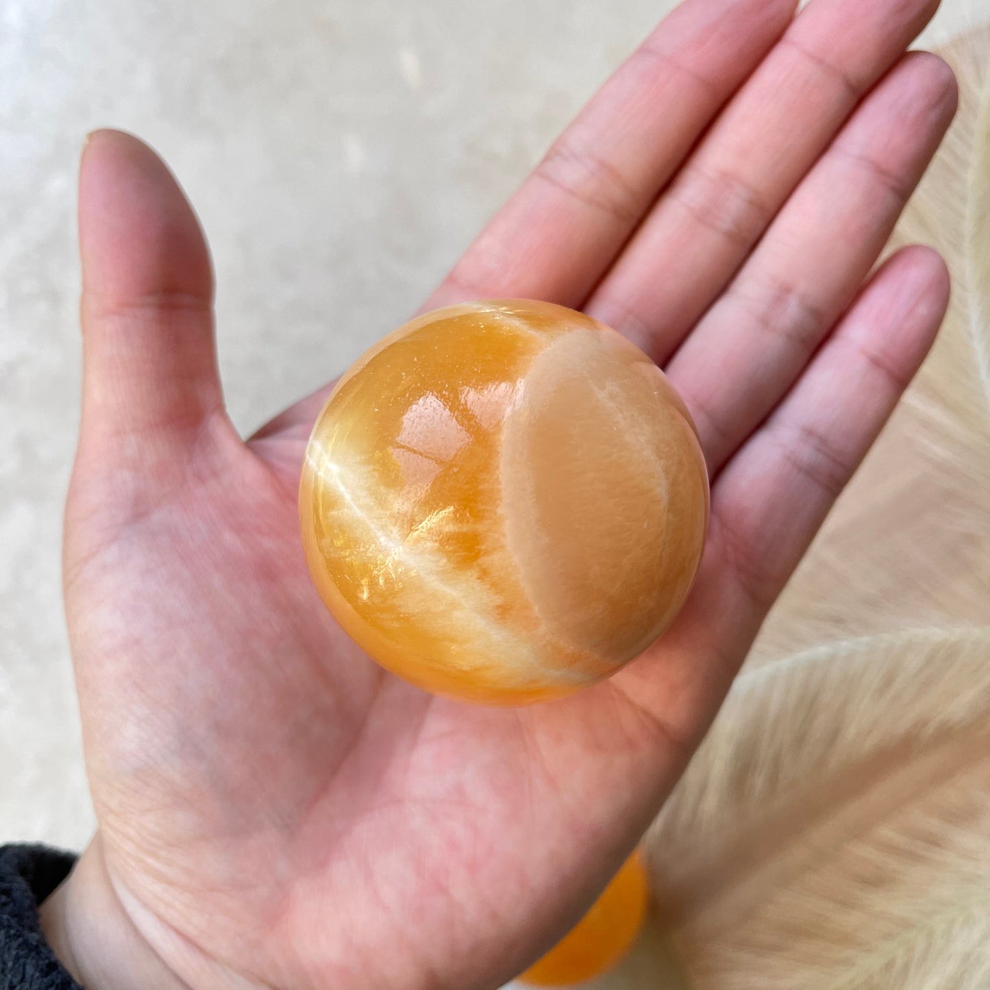 Orange Calcite Sphere