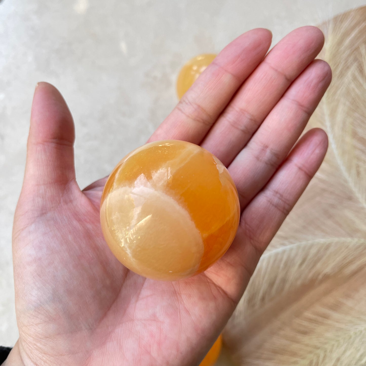 Orange Calcite Sphere