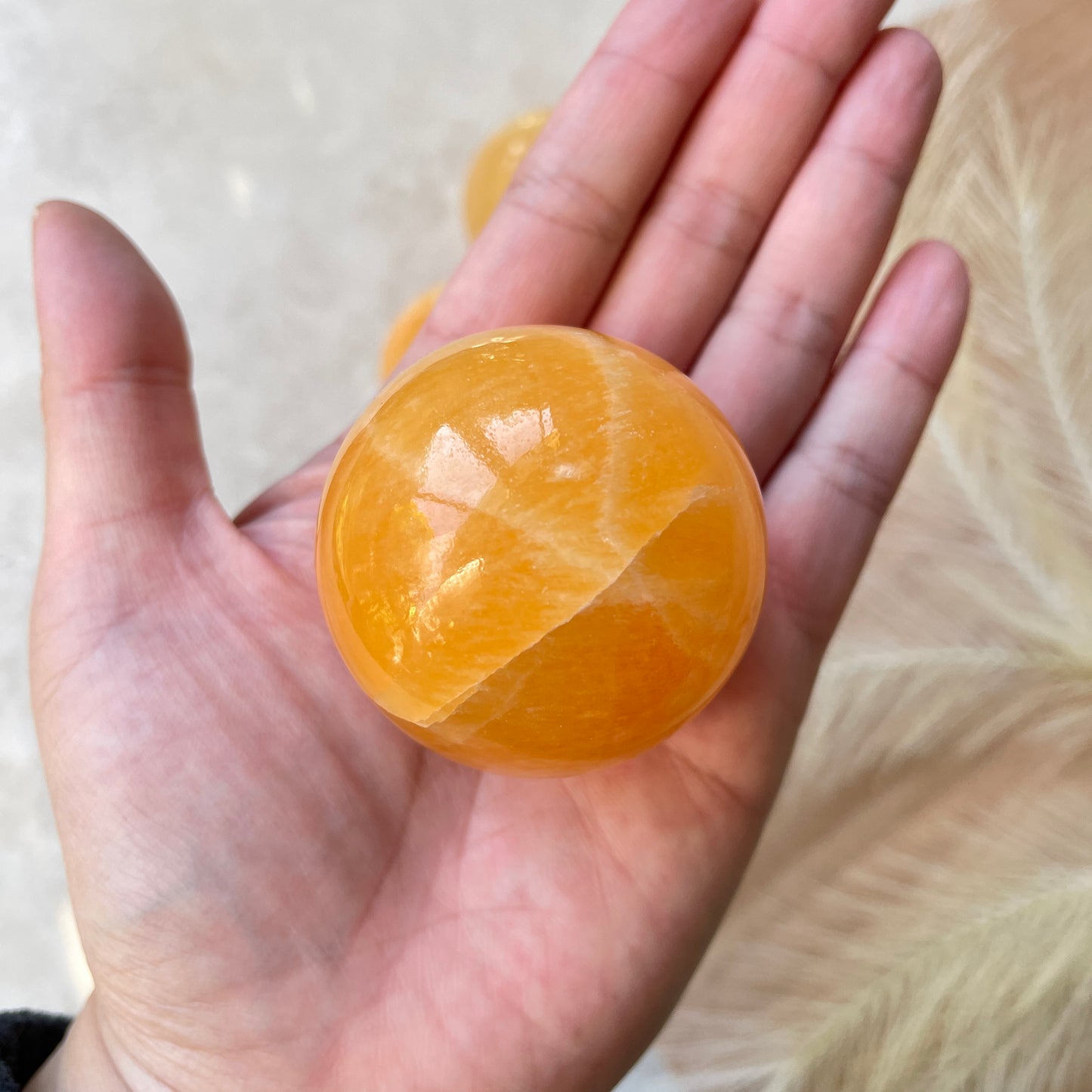 Orange Calcite Sphere