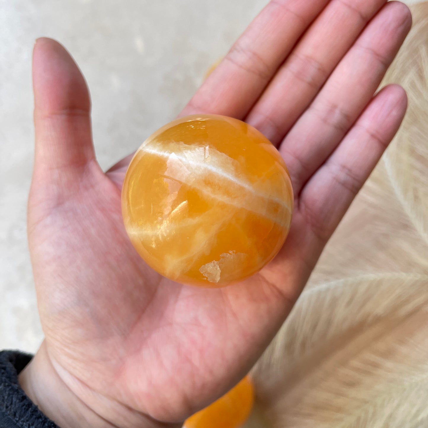 Orange Calcite Sphere