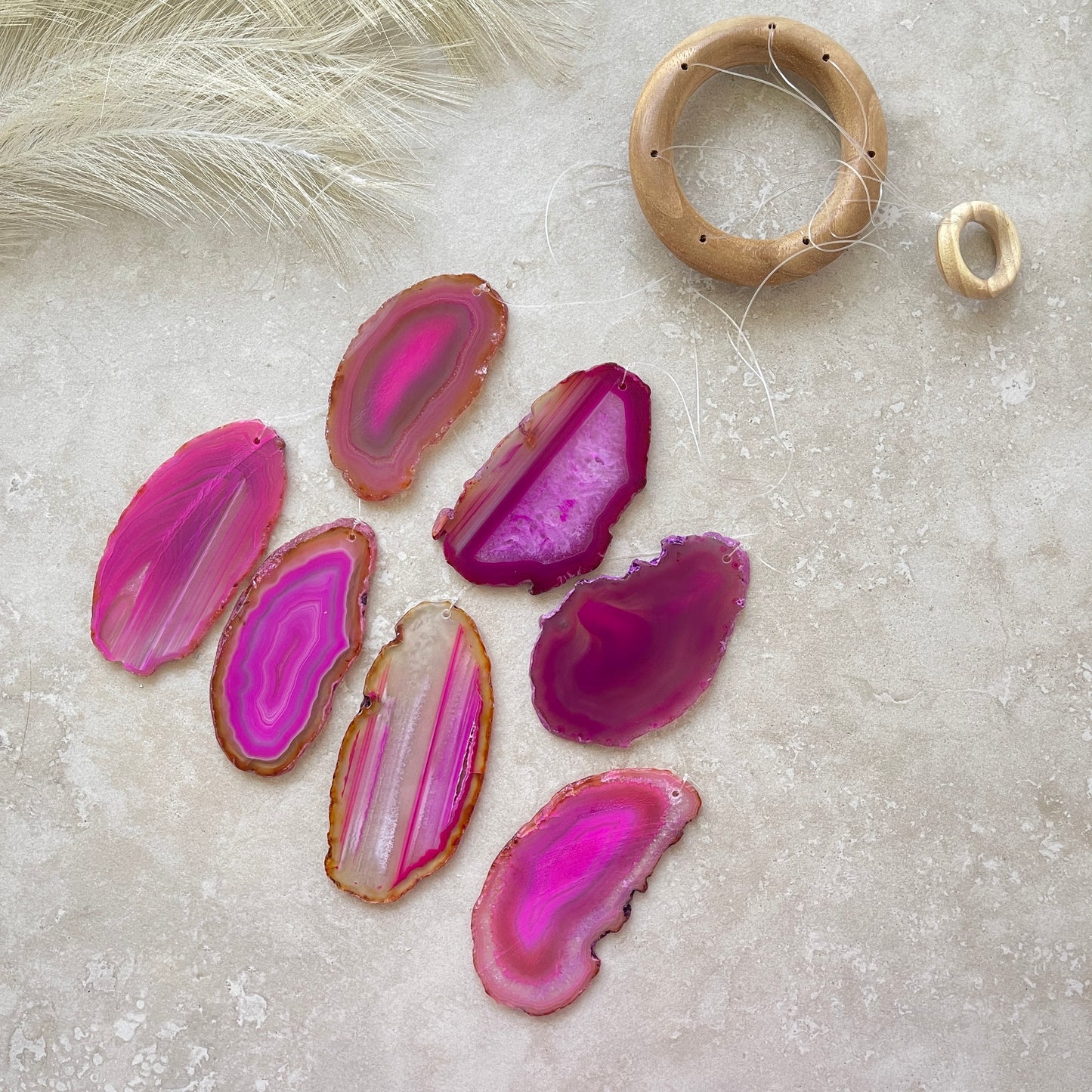 Agate Wind Chime | Pink