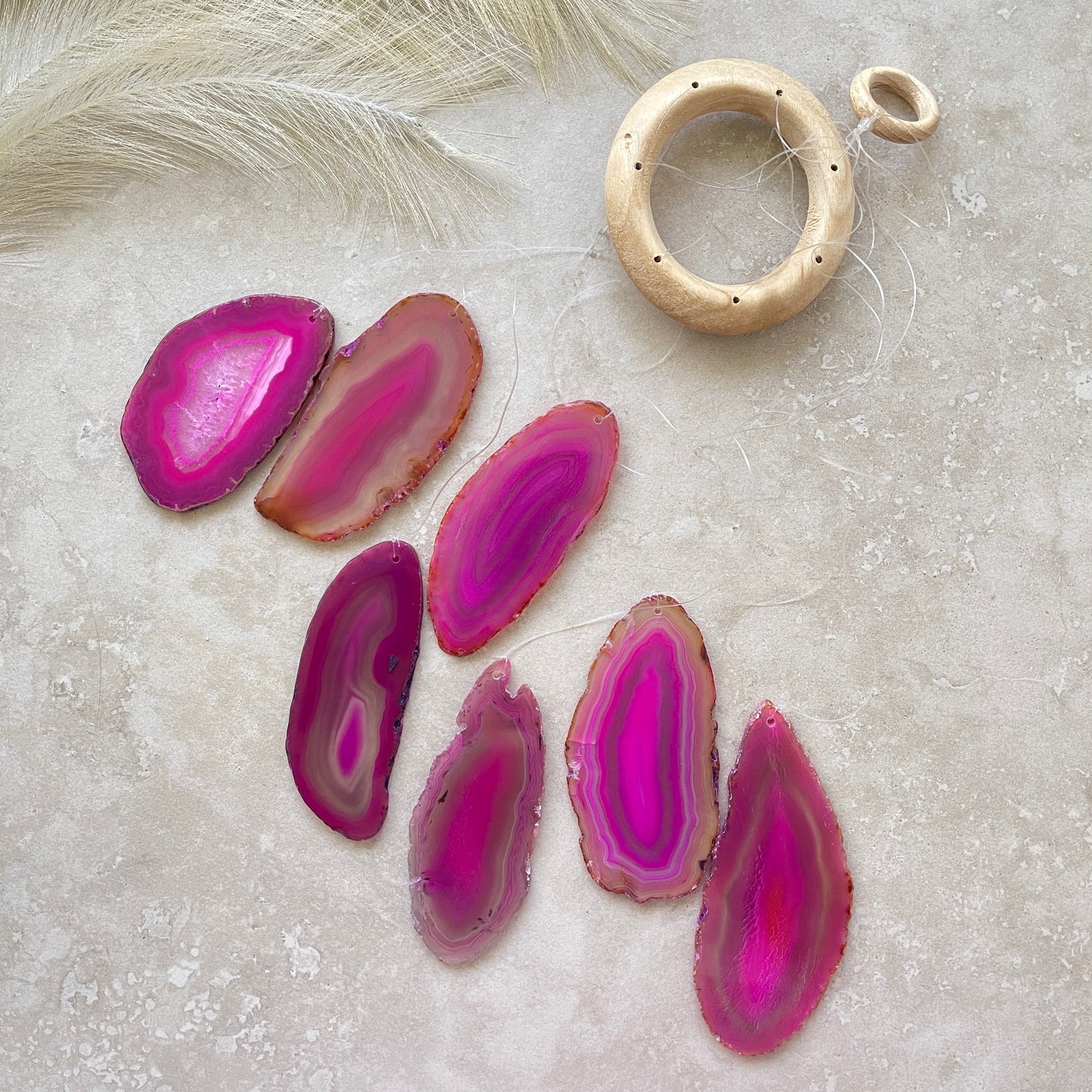 Agate Wind Chime | Pink