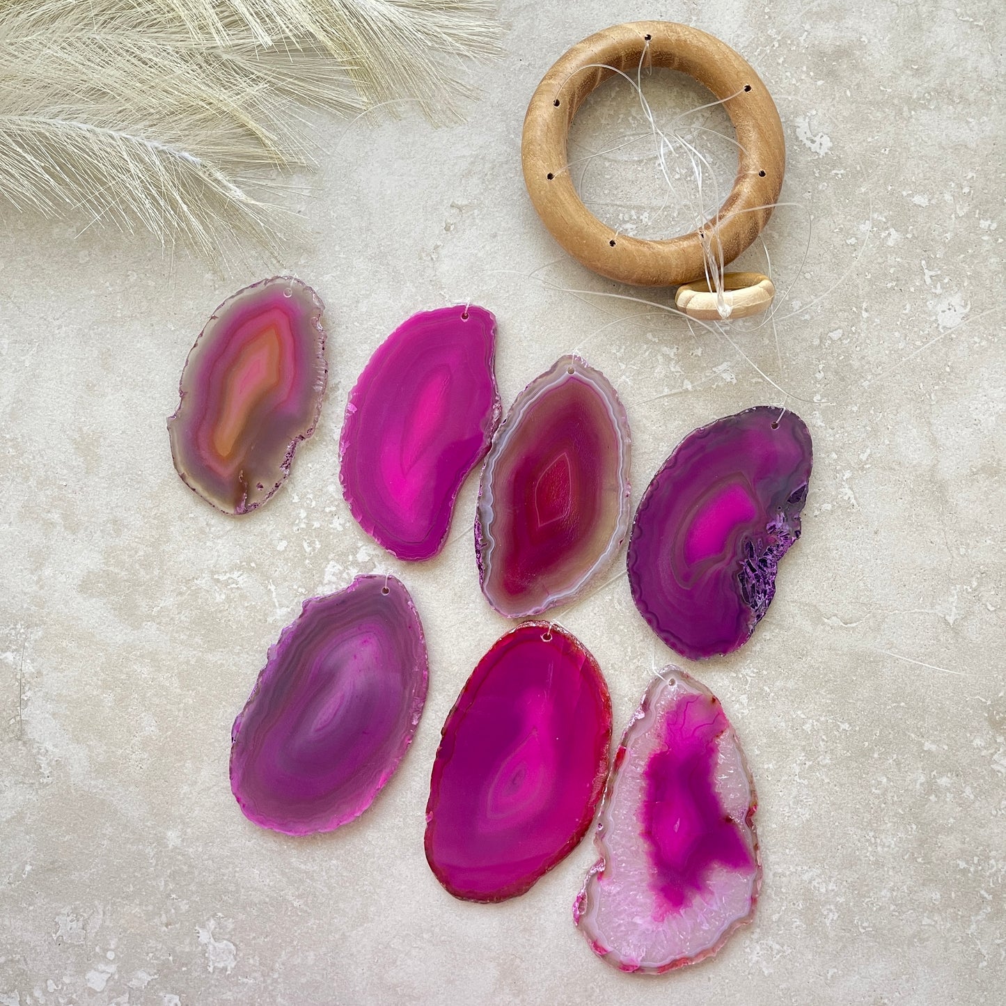 Agate Wind Chime | Pink