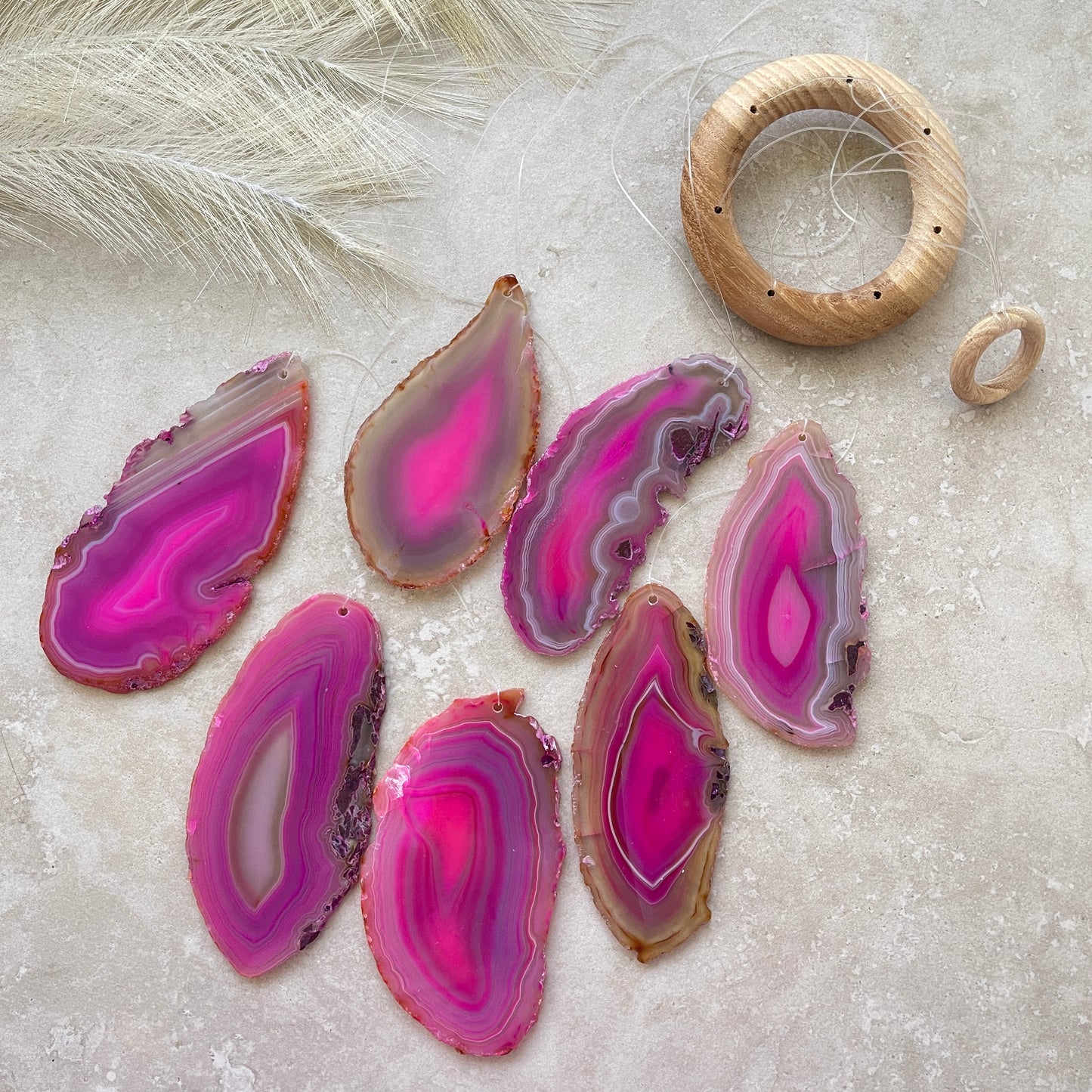 Agate Wind Chime | Pink