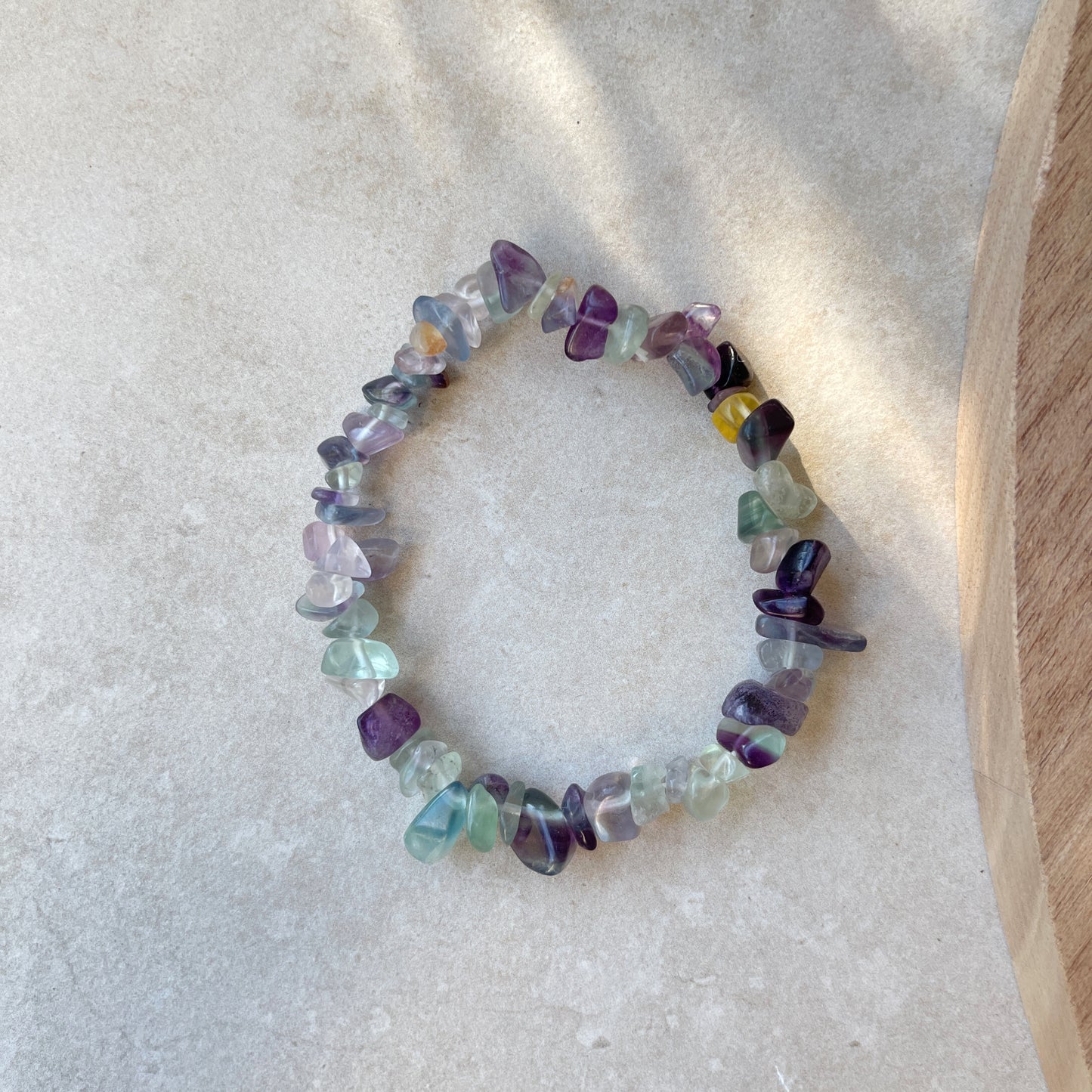 Rainbow Fluorite Chip Bracelet