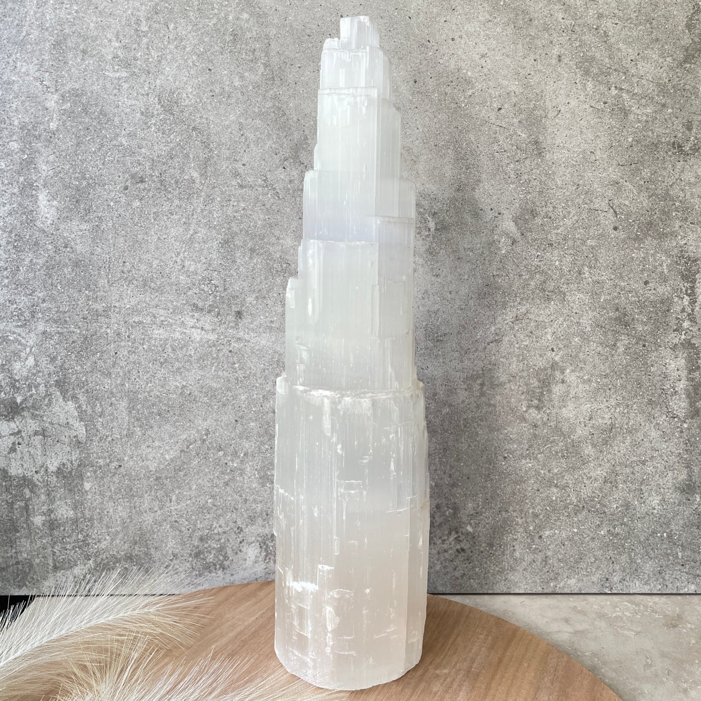 Selenite Castle Lamp Extra Large 40-45cm