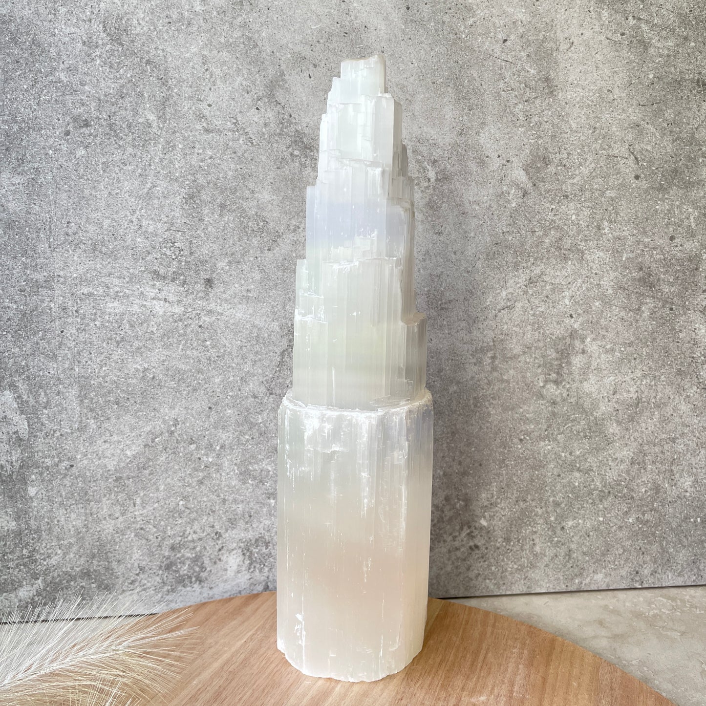 Selenite Castle Lamp Large 30-40cm