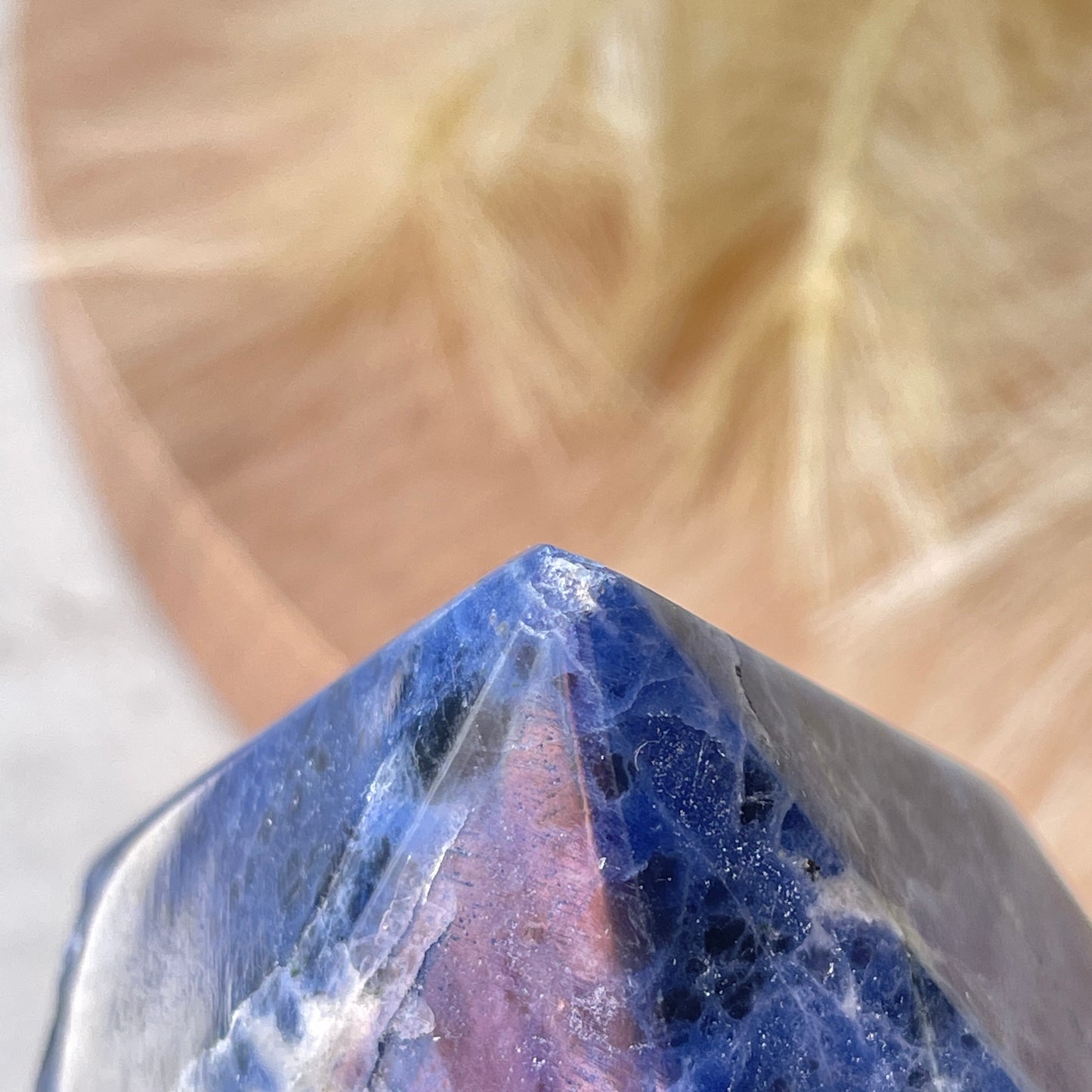 Sodalite Point Half Polished Half Rough