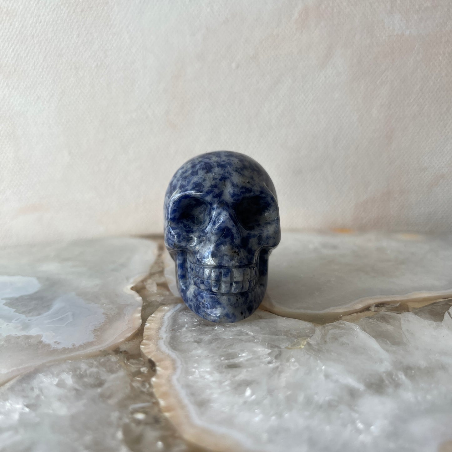 Sodalite Skull Carving