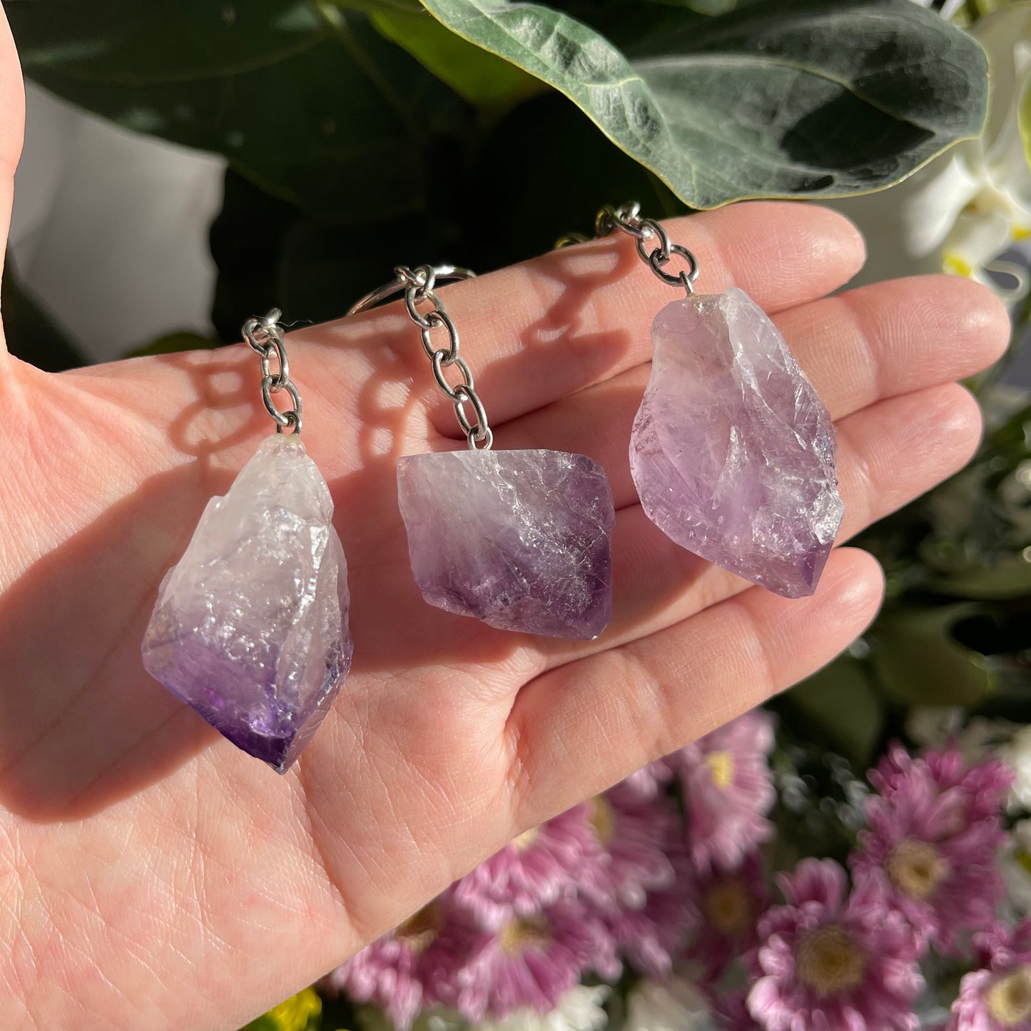 Amethyst Key Chain Rough