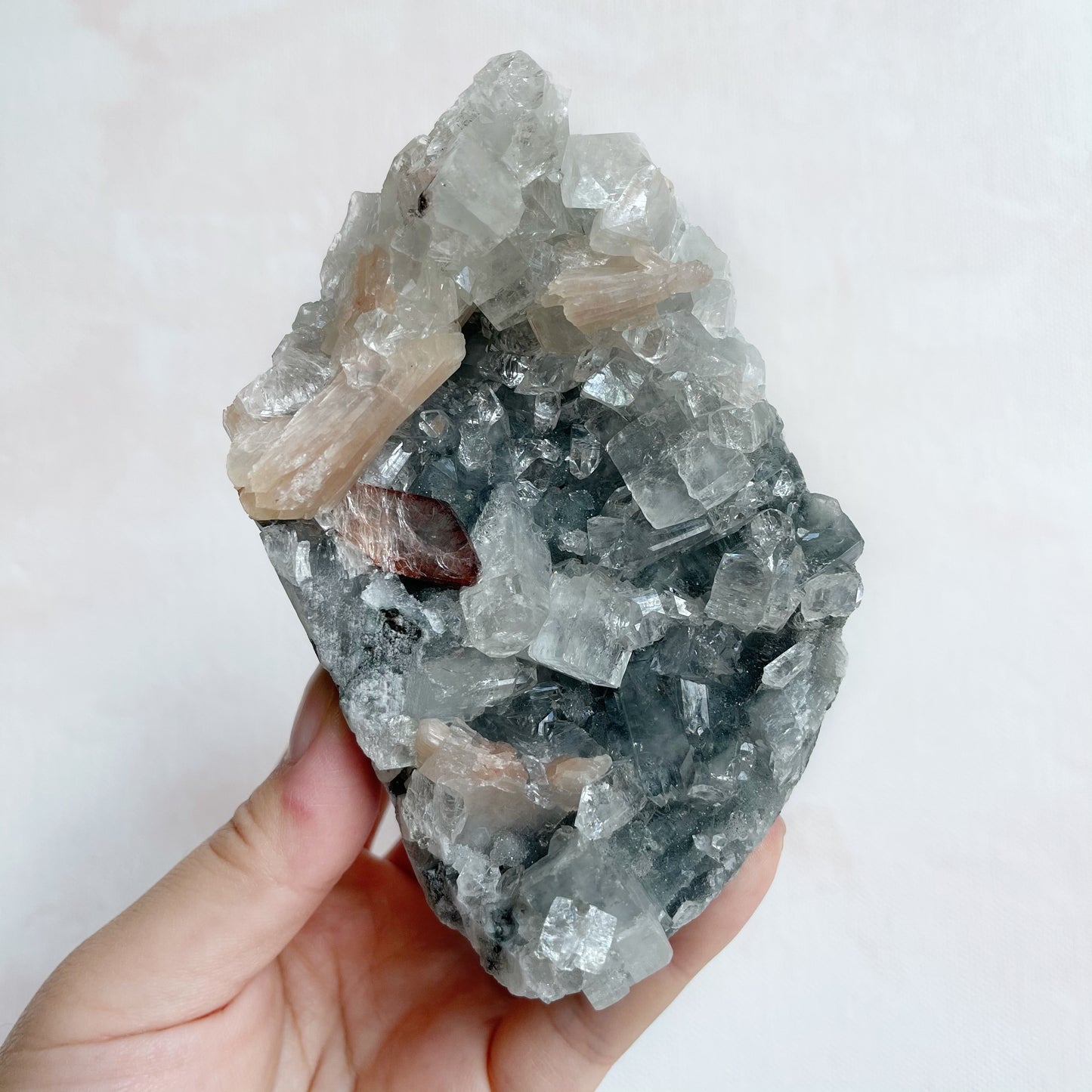 Apophyllite Cluster with Stilbite