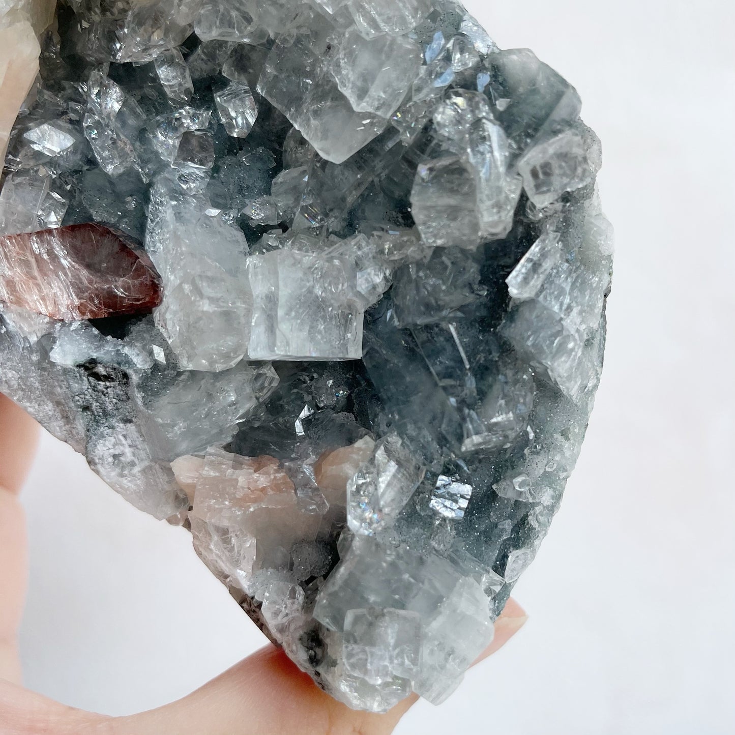 Apophyllite Cluster with Stilbite